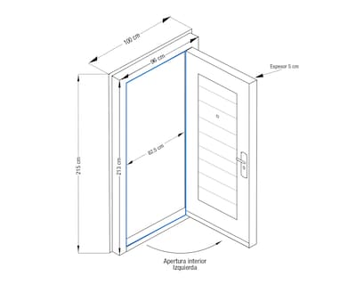 Foto 5 | Puerta de Seguridad Eversafe de Acero para Exterior 96 x 213 cm