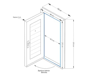 Foto 5 | Puerta de Seguridad Eversafe de Acero para Exterior 96 x 213 cm