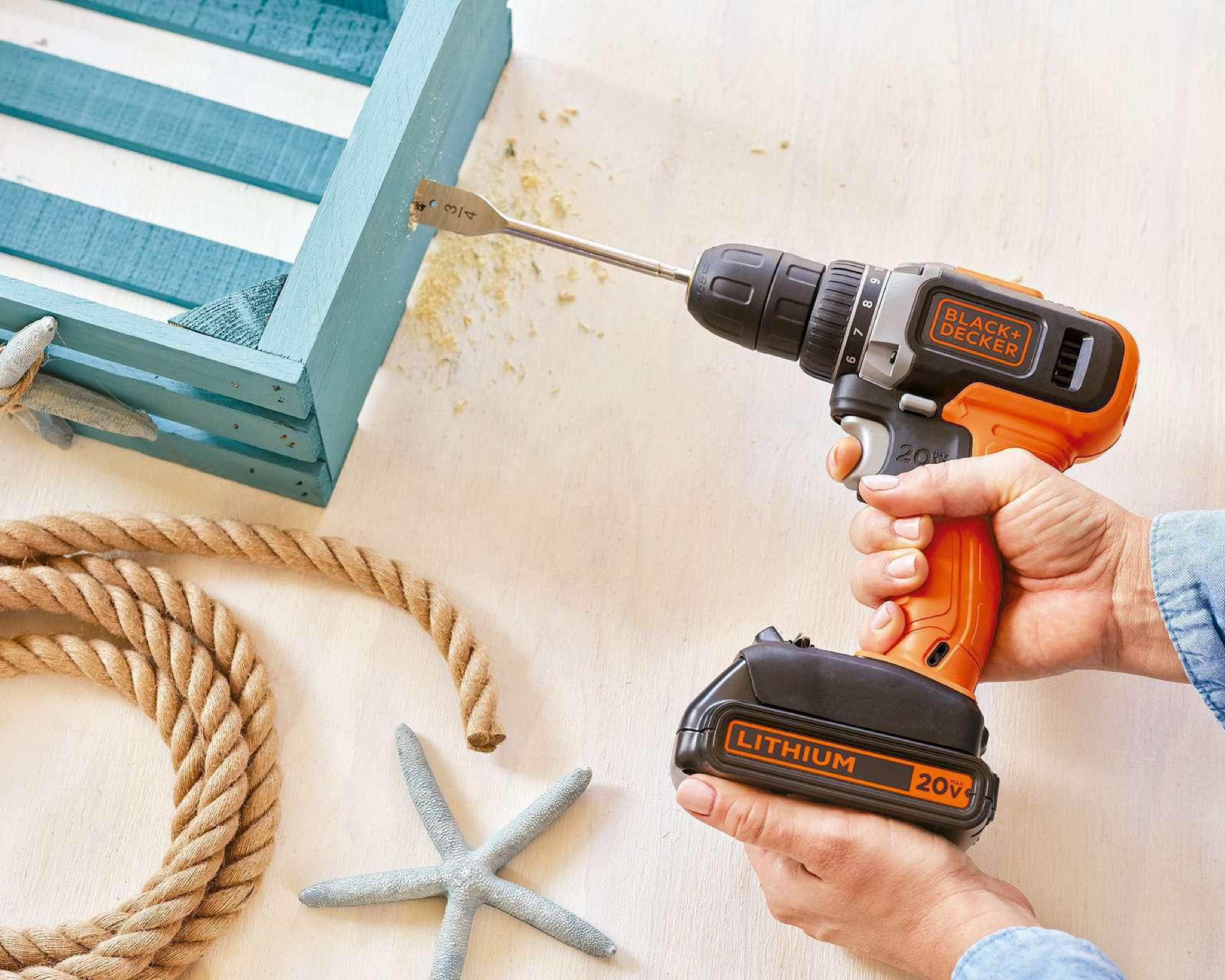 Foto 6 pulgar | Taladro Inalámbrico Black+Decker BCD703C1-B3 20V