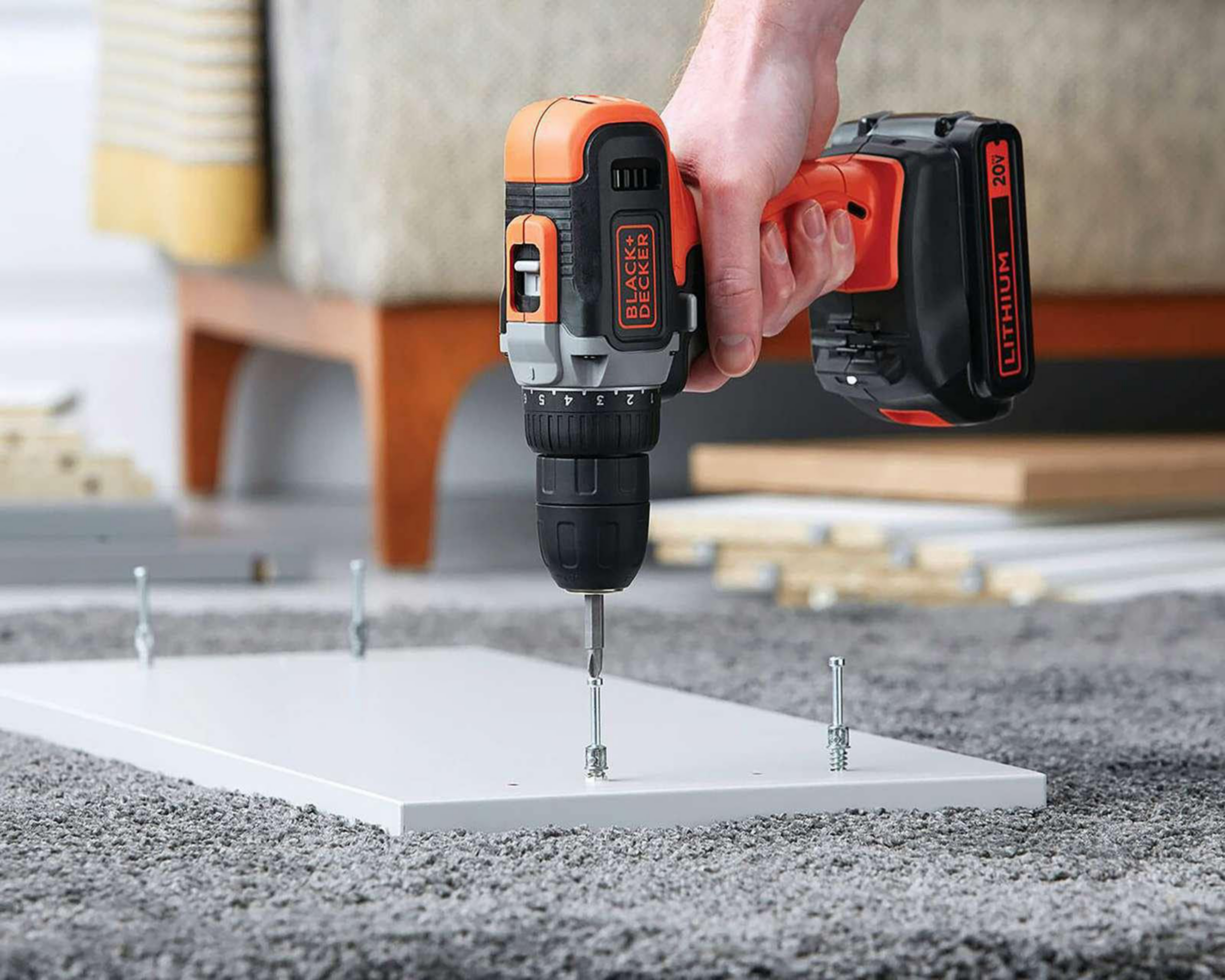 Foto 9 pulgar | Taladro Inalámbrico Black+Decker BCD703C1-B3 20V