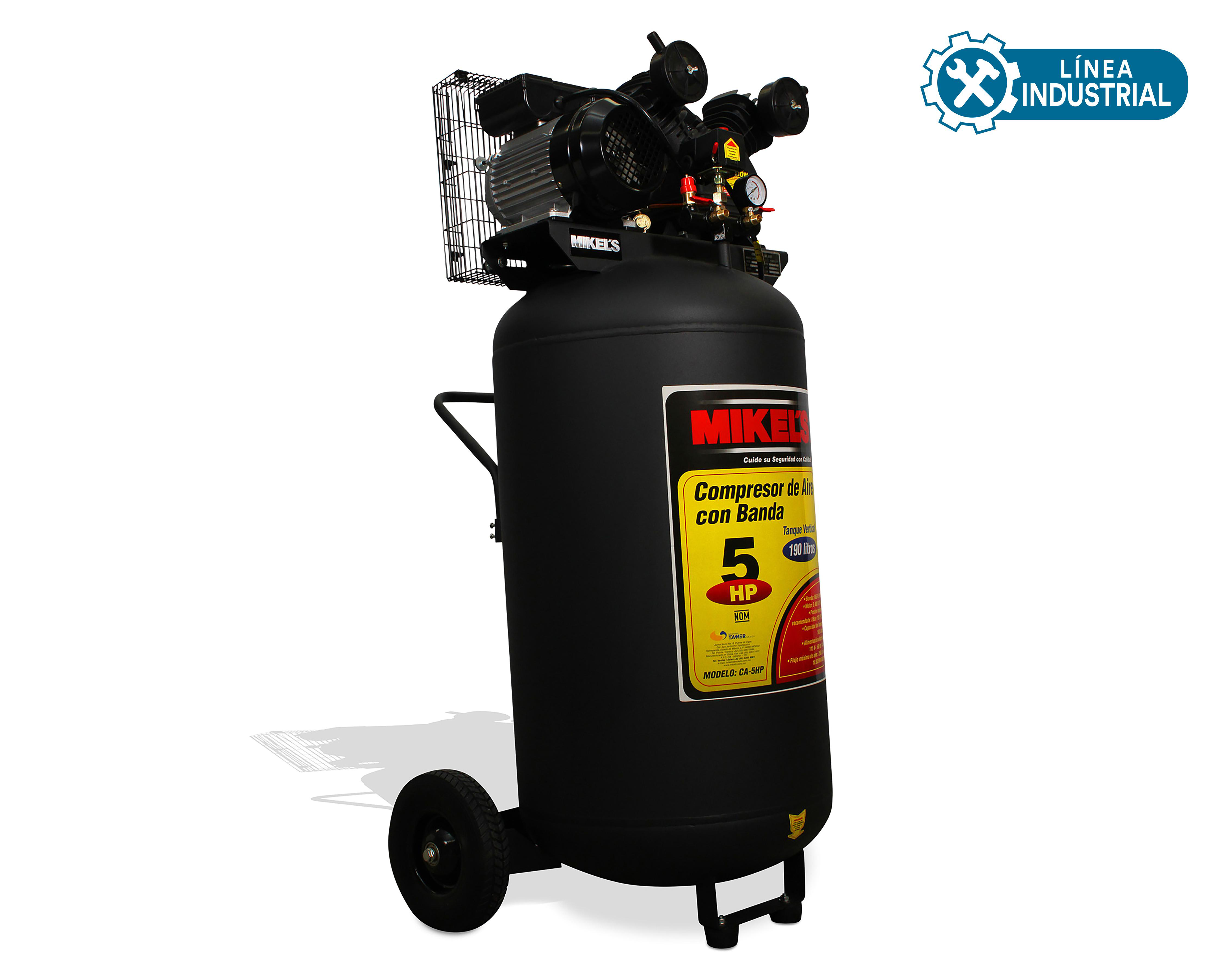 Compresor de Aire Mikels 120 psi 190 L 127 V con Llantas