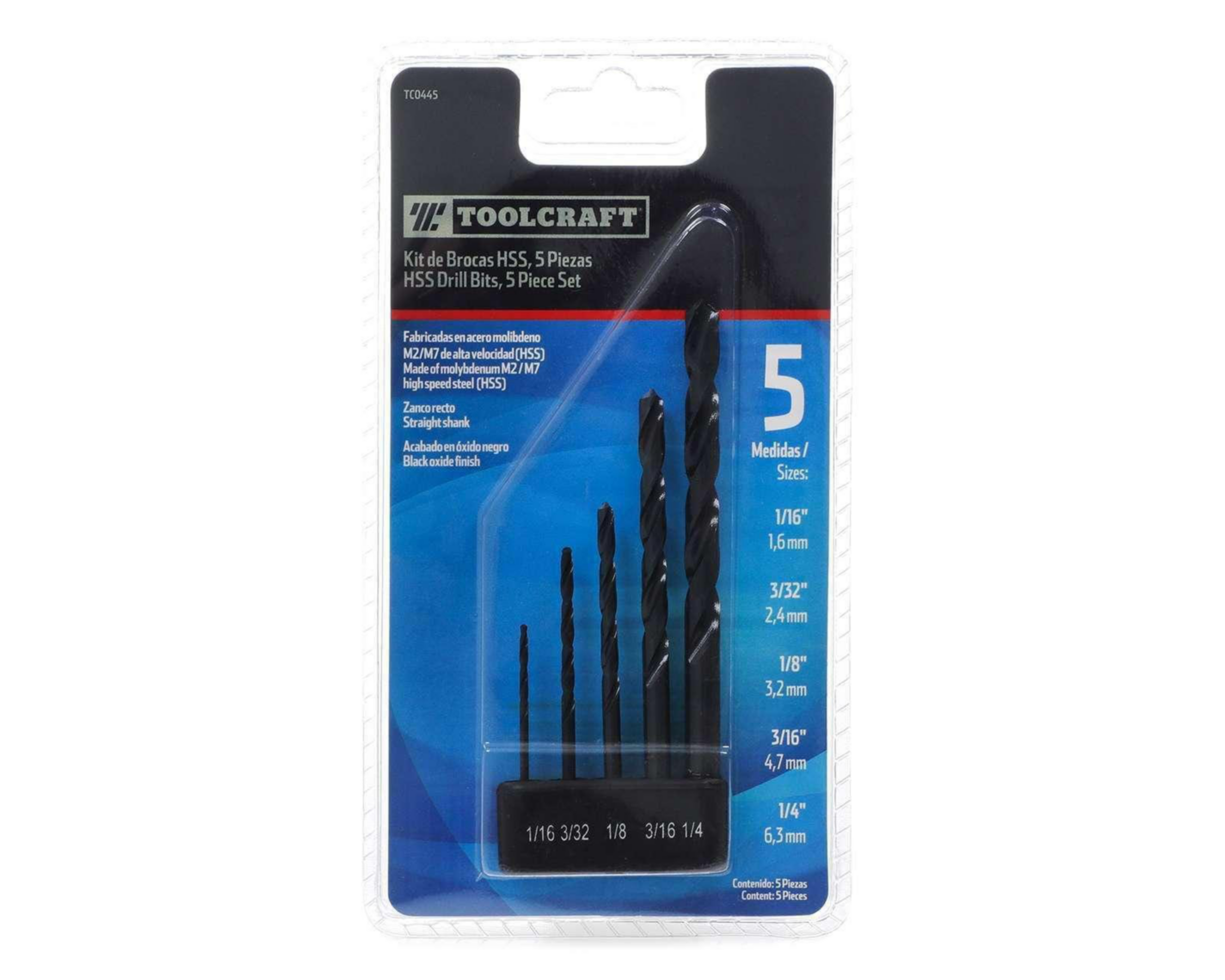 Juego de Brocas Toolcraft TC0445 5 Piezas $99