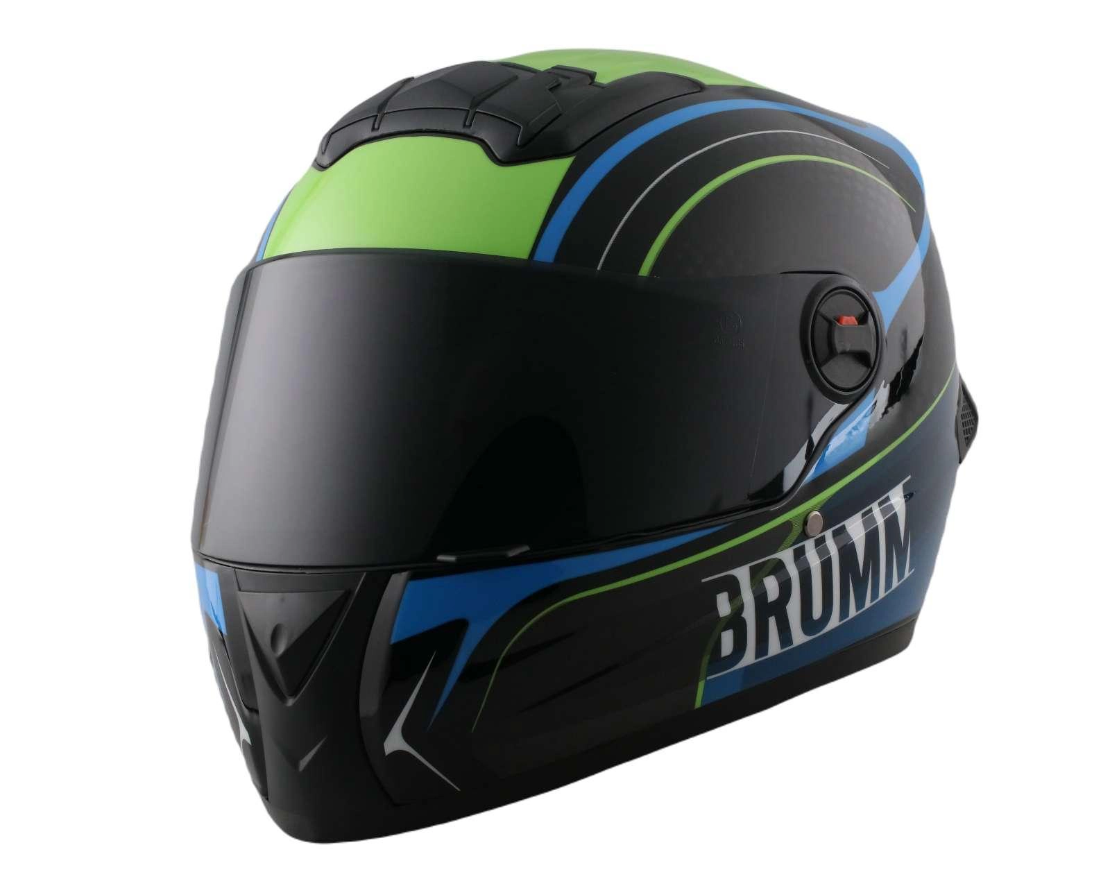 Casco para Motociclista Brumm Mediano Azul