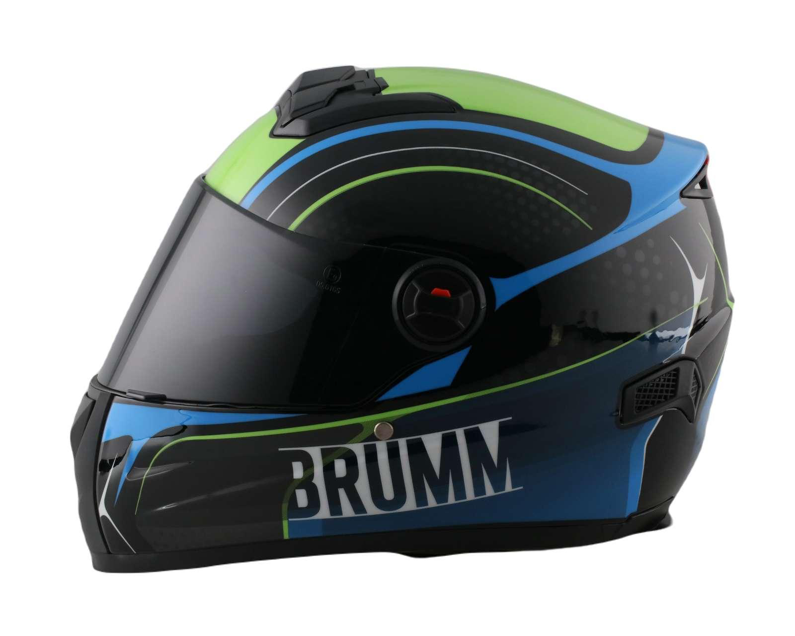 Foto 3 | Casco para Motociclista Brumm Mediano Azul