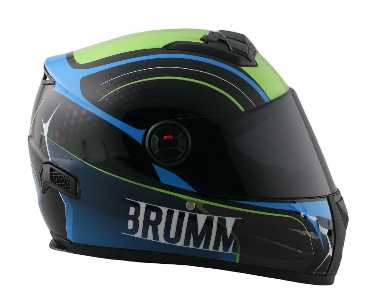 Foto 5 | Casco para Motociclista Brumm Mediano Azul