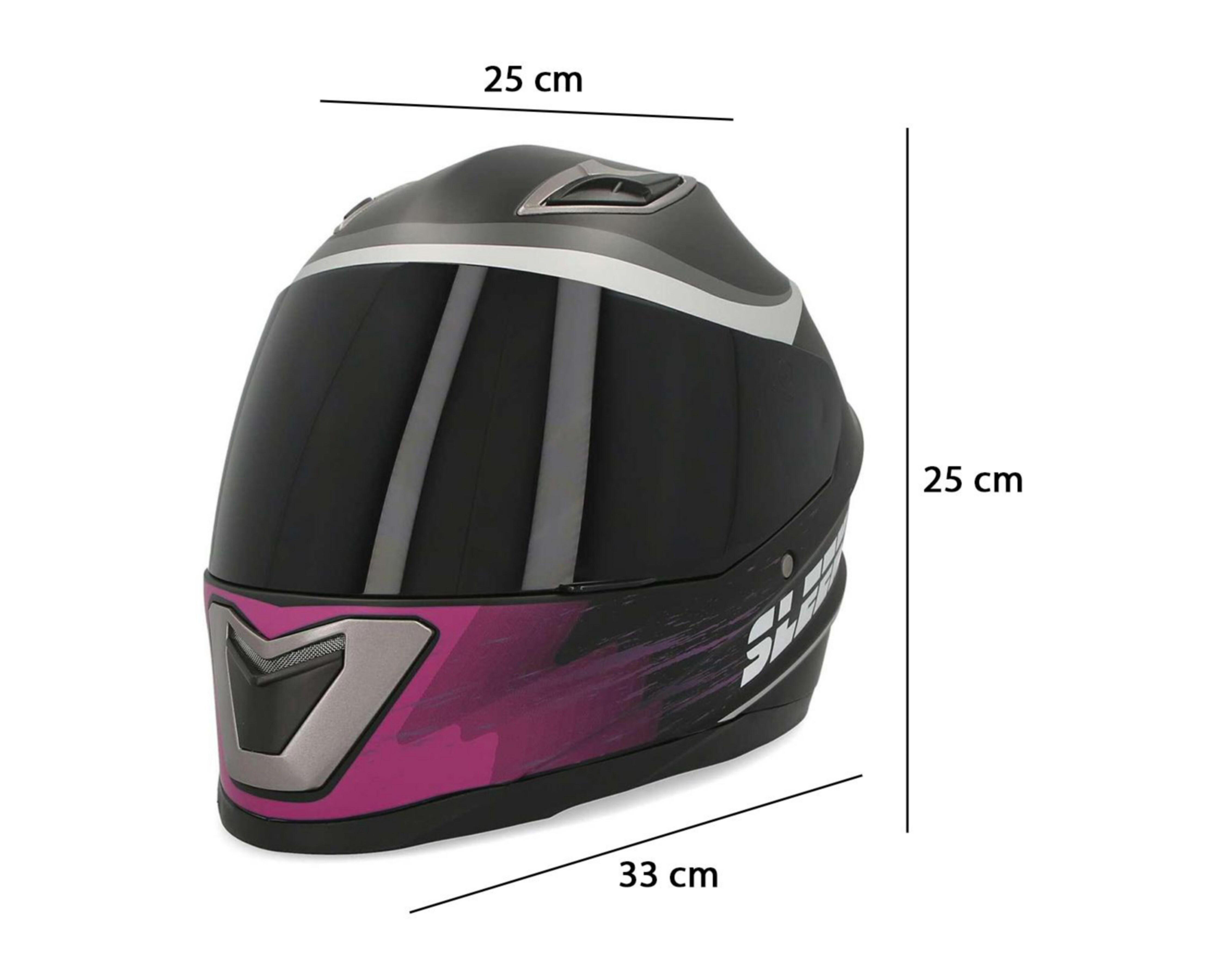 Foto 9 pulgar | Casco para Motociclista Sleek Mediano Rosa