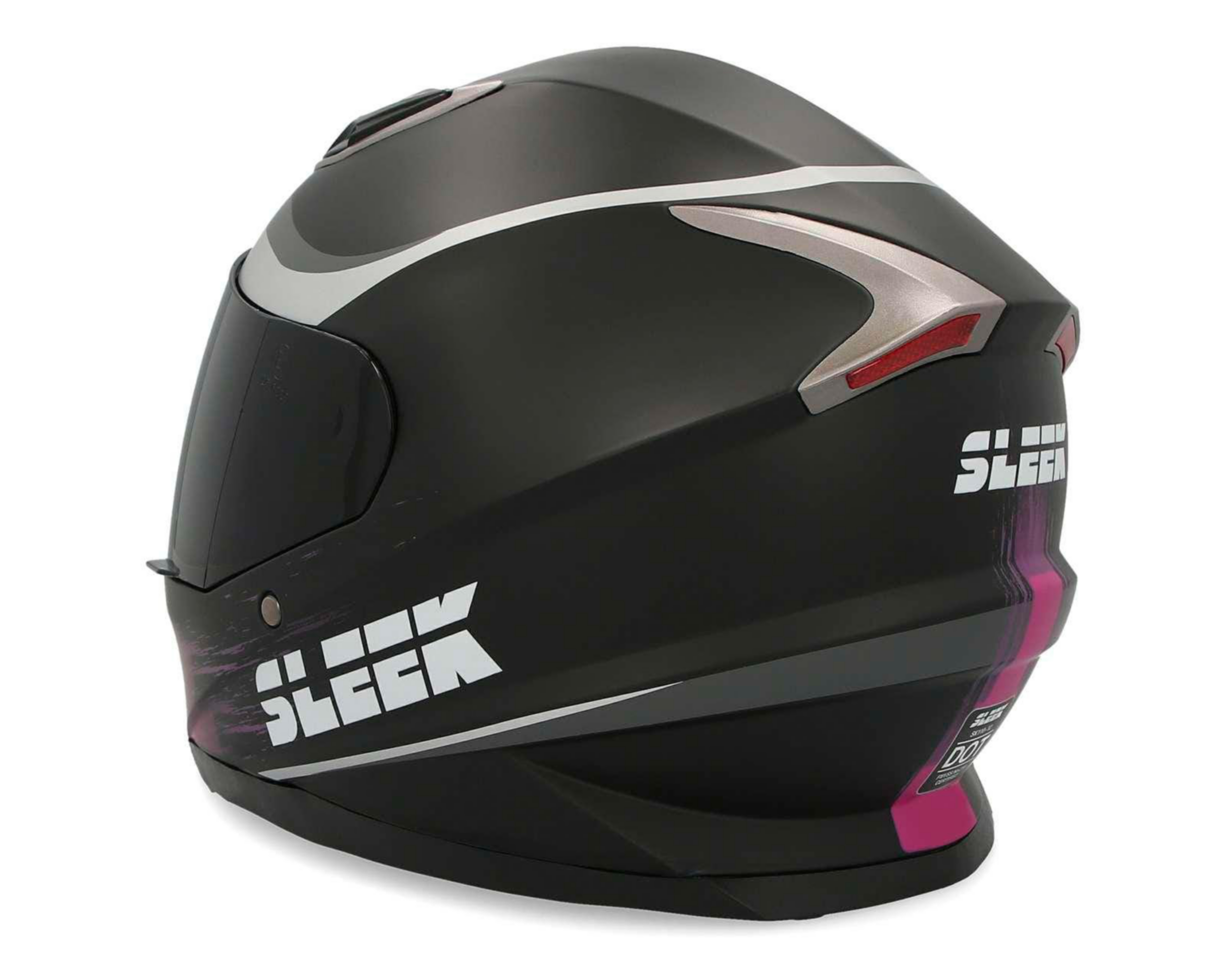 Foto 4 pulgar | Casco para Motociclista Sleek Grande Rosa