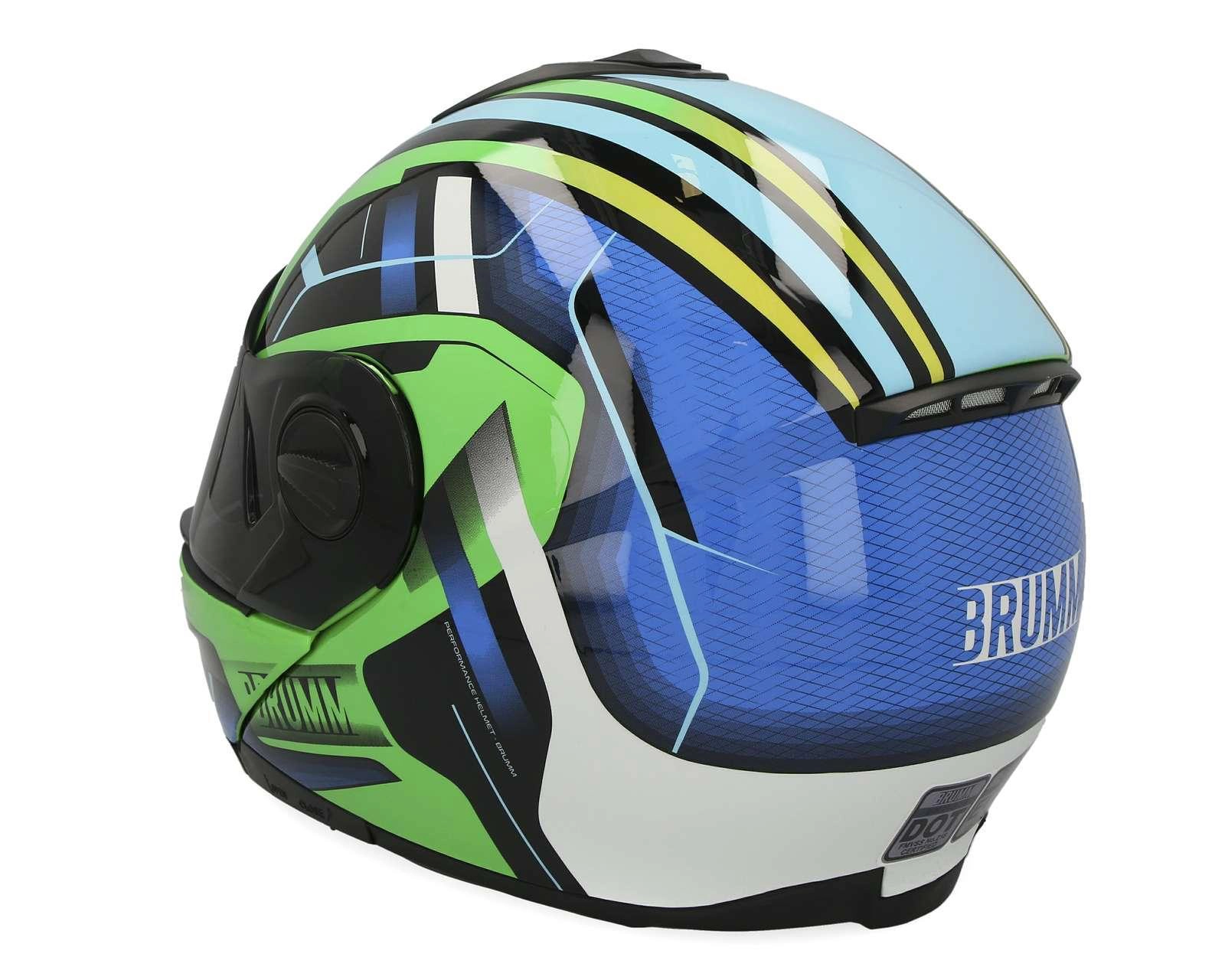 Foto 4 | Casco para Motociclista Brumm Mediano color Verde