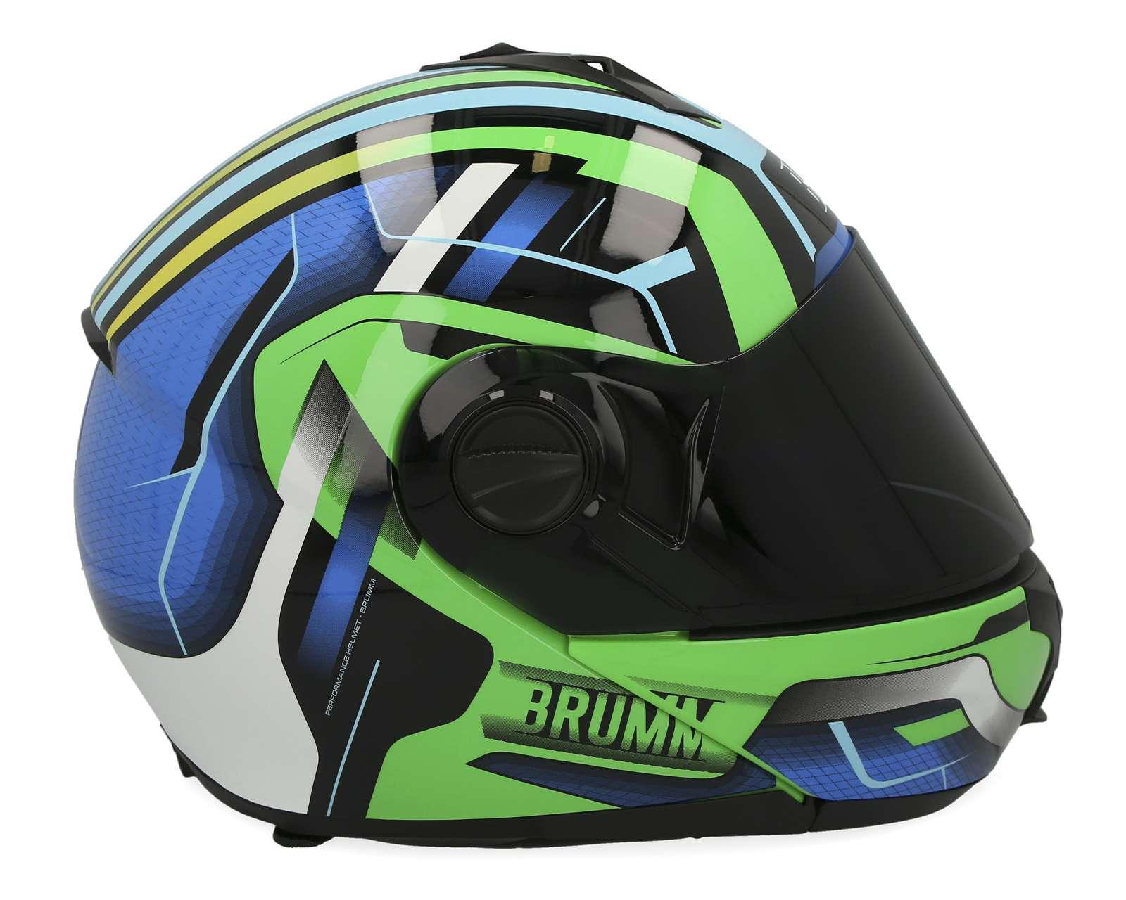 Foto 7 | Casco para Motociclista Brumm Mediano color Verde