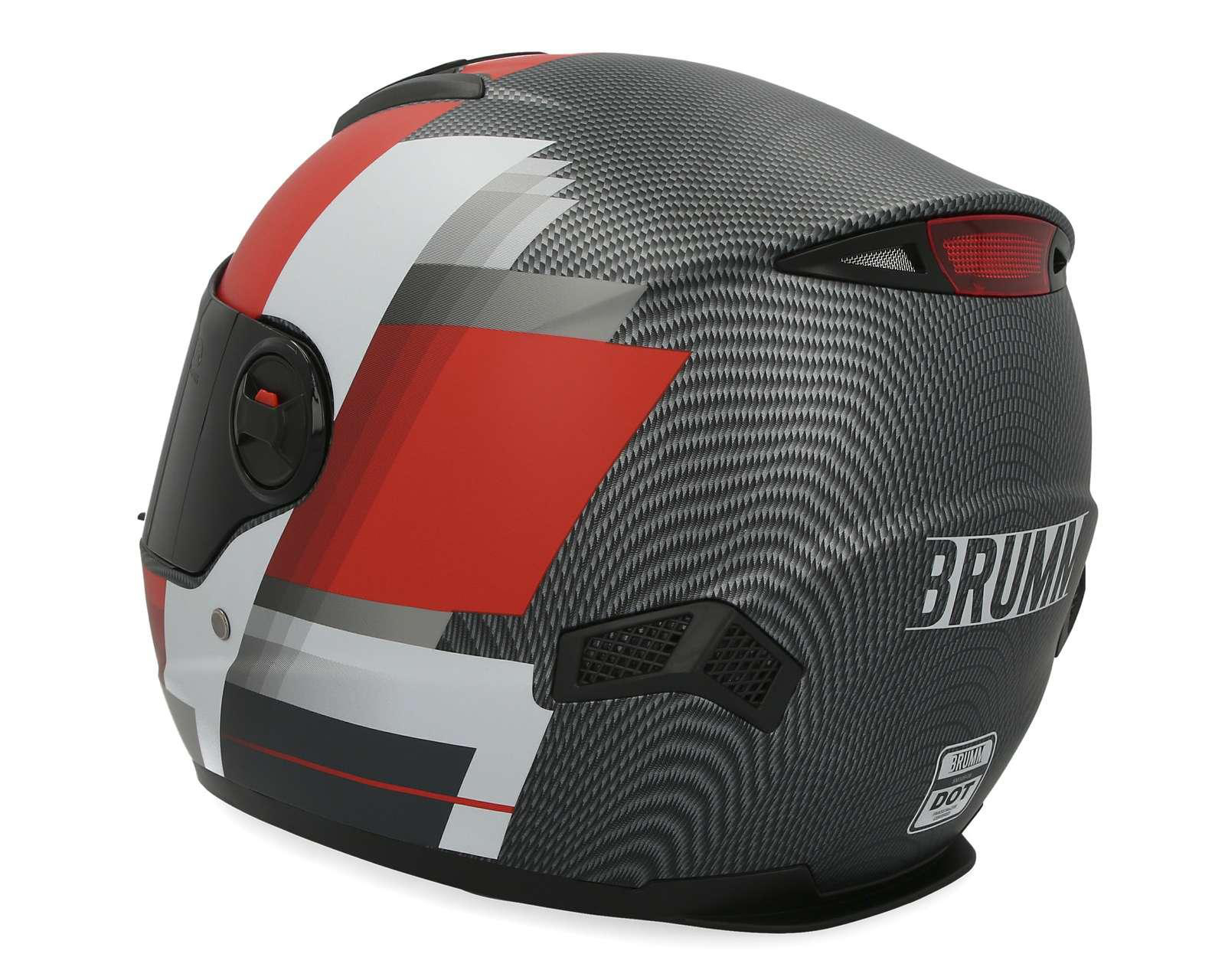 Foto 4 pulgar | Casco para Motociclista Brumm Mediano color Rojo