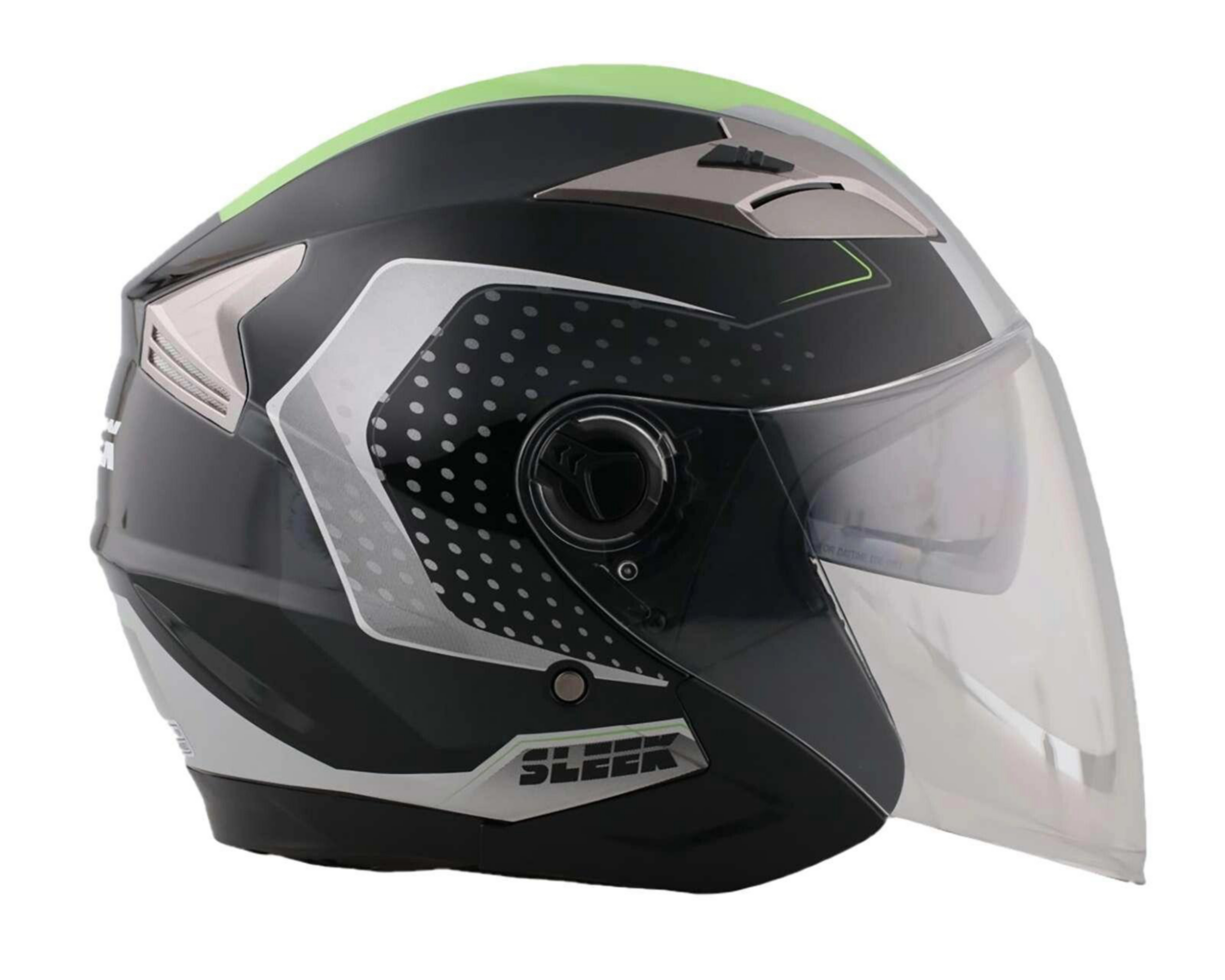 Foto 2 pulgar | Casco para Motociclista Sleek Grande Gris