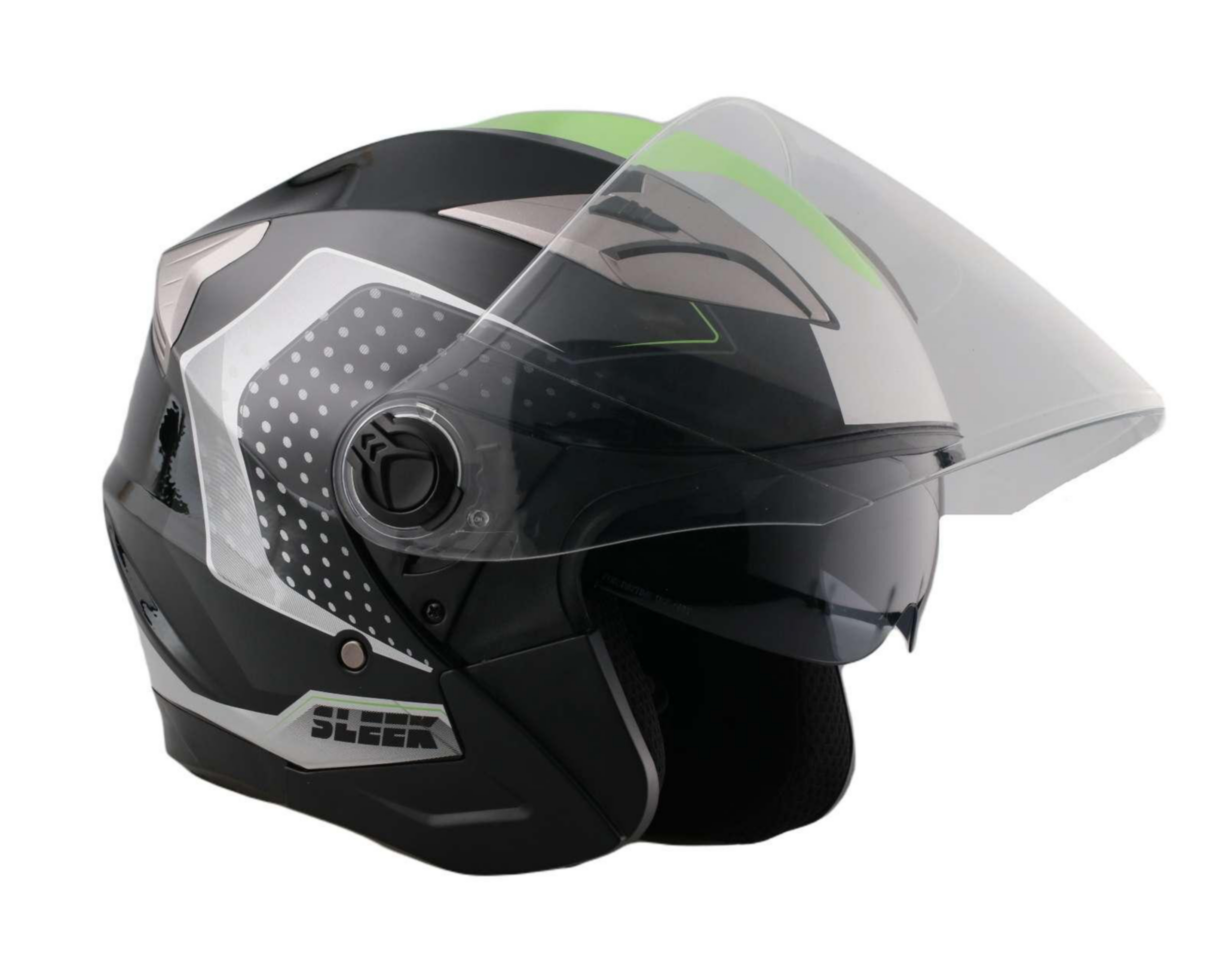 Foto 3 pulgar | Casco para Motociclista Sleek Grande Gris