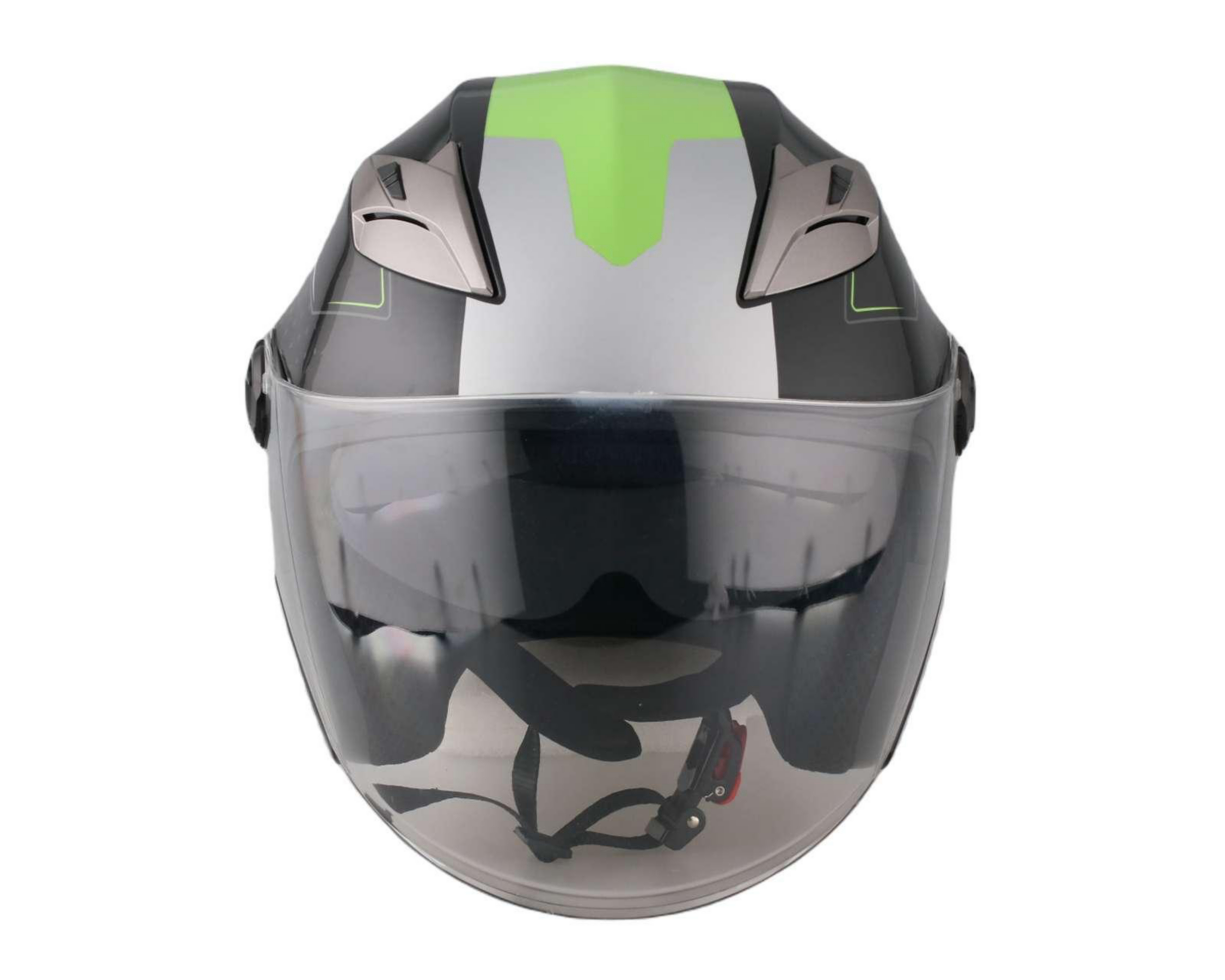 Foto 5 pulgar | Casco para Motociclista Sleek Grande Gris