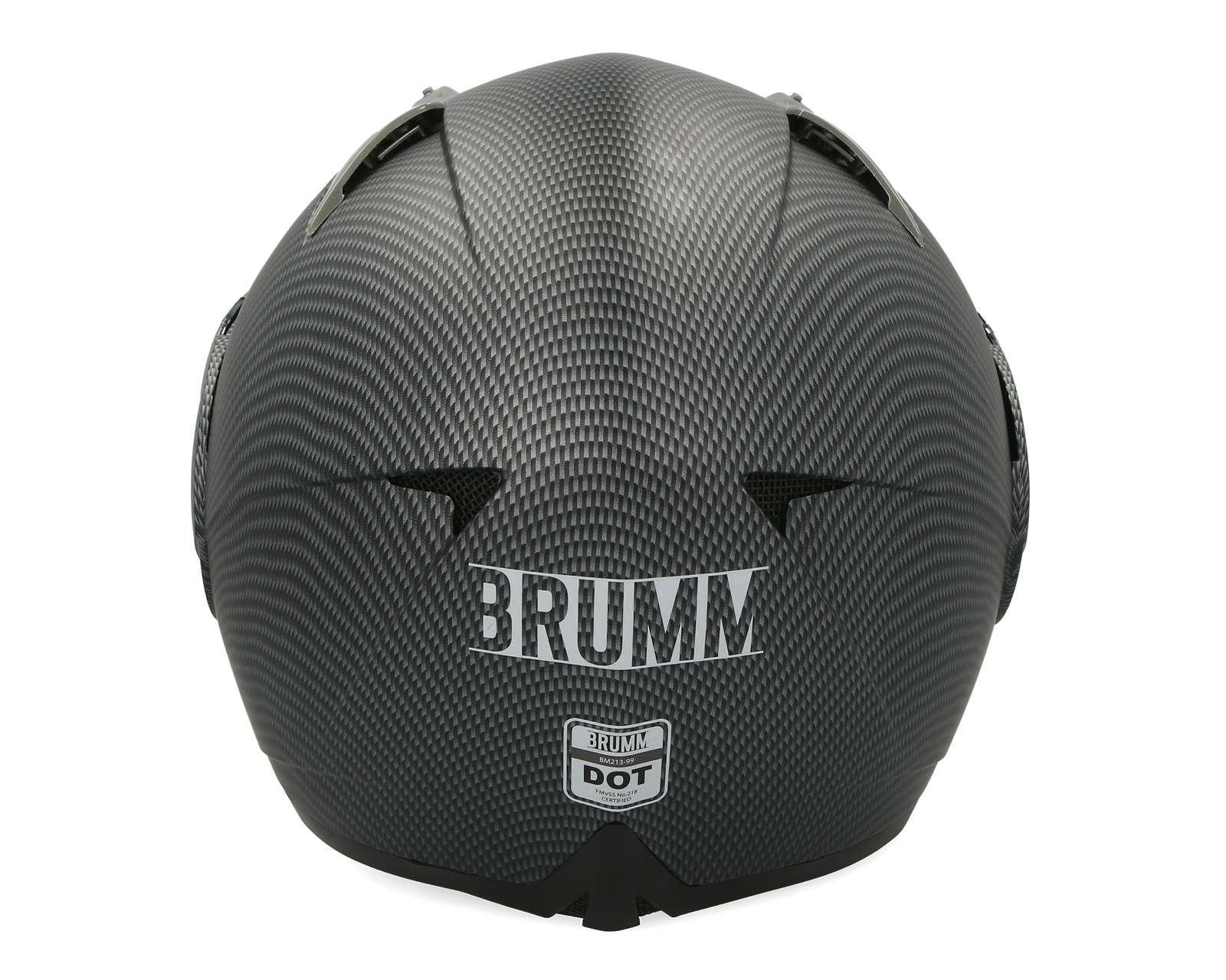 Foto 6 pulgar | Casco para Motociclista Brumm Grande Negro