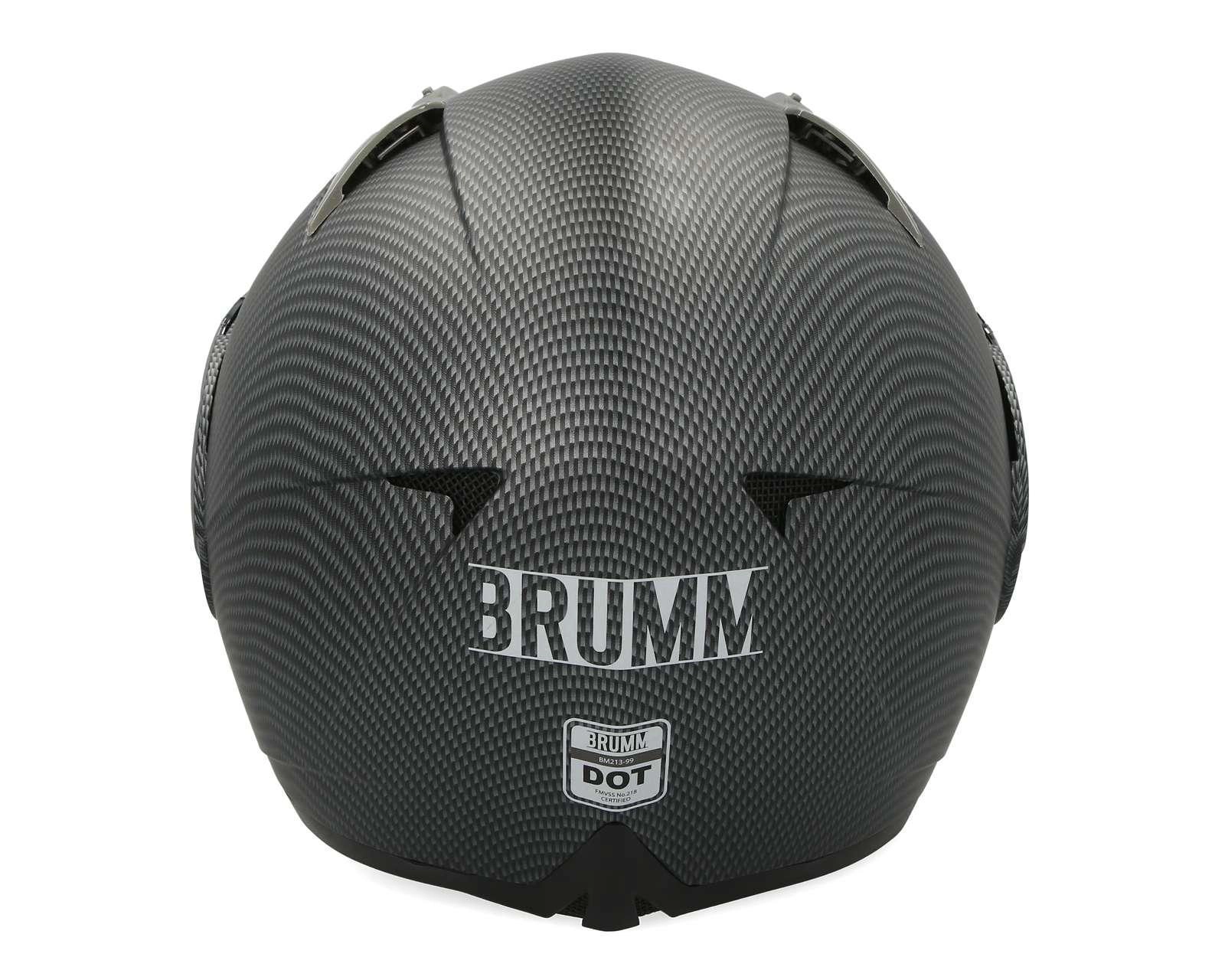 Foto 6 pulgar | Casco para Motociclista Brumm Extragrande Negro