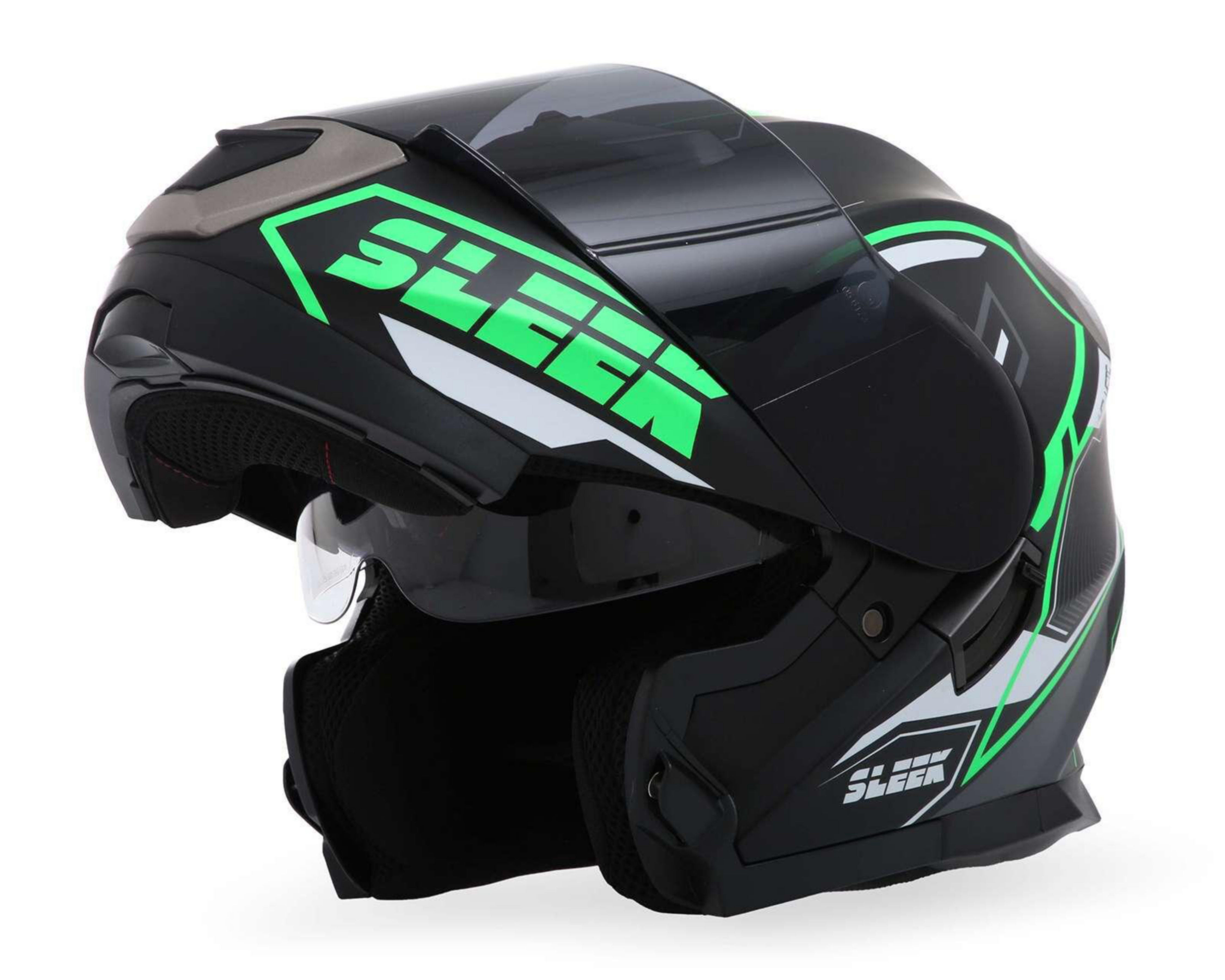 Foto 2 pulgar | Casco para Motociclista Sleek Extragrande Verde