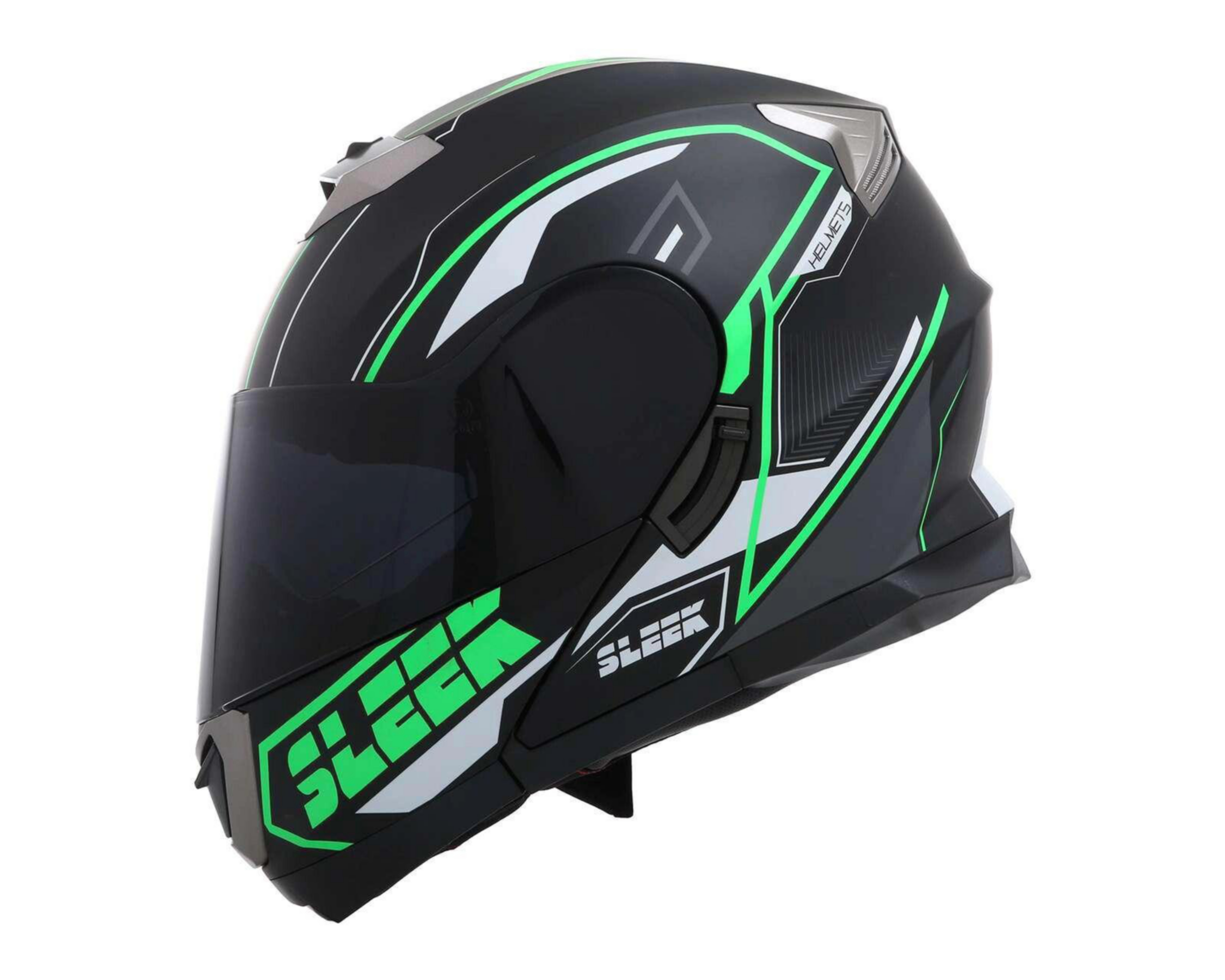 Foto 4 pulgar | Casco para Motociclista Sleek Extragrande Verde