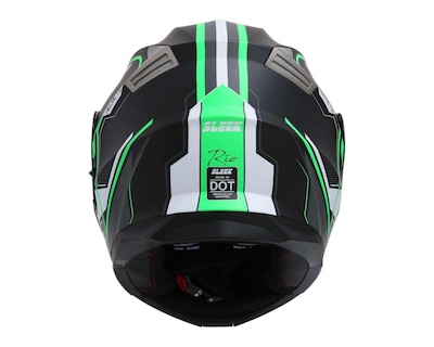 Foto 5 | Casco para Motociclista Sleek Extragrande Verde