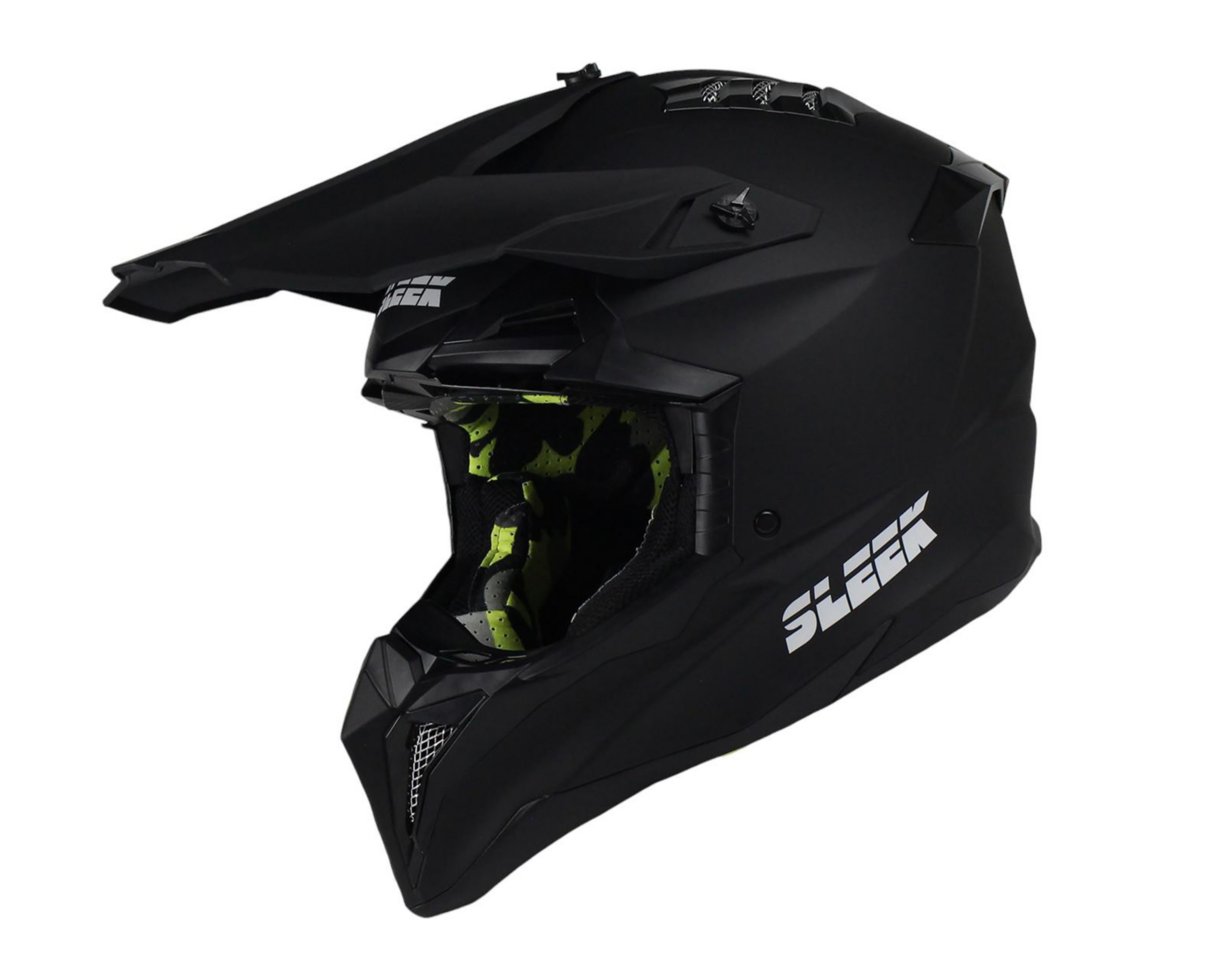 Casco para Motociclista Sleek Mediano Negro Cross