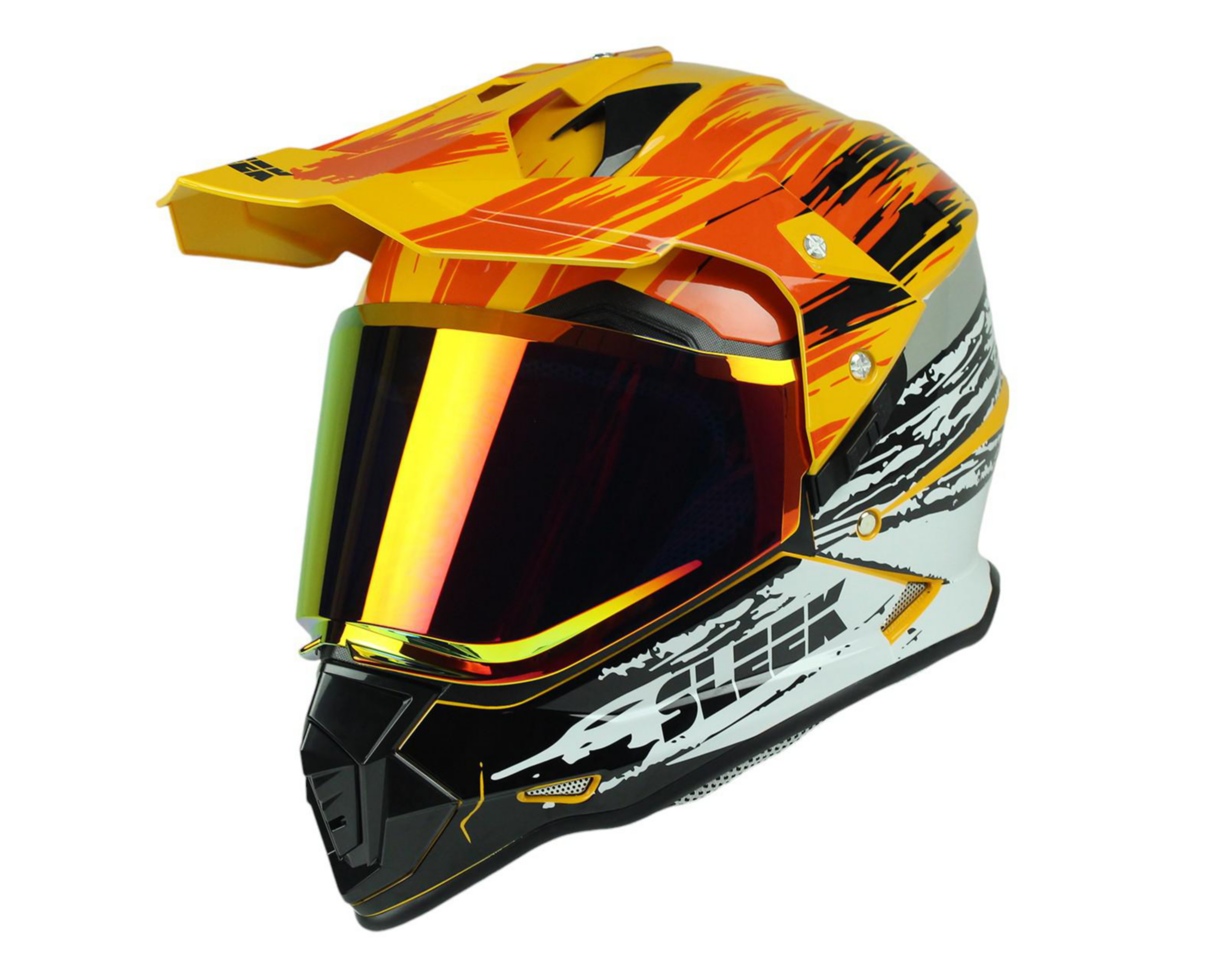 Casco para Motociclista Sleek Extragrande Amarillo