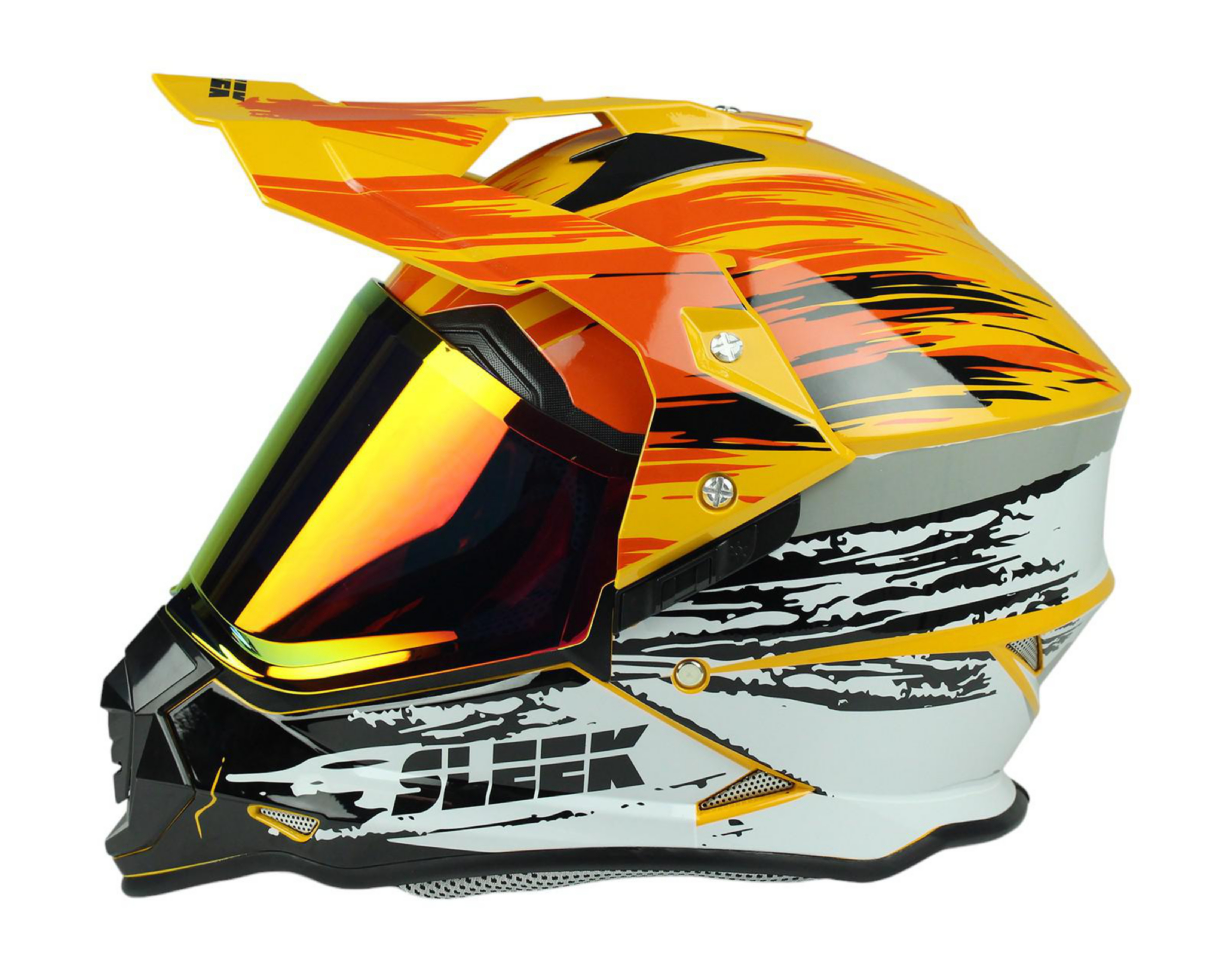 Foto 2 | Casco para Motociclista Sleek Extragrande Amarillo