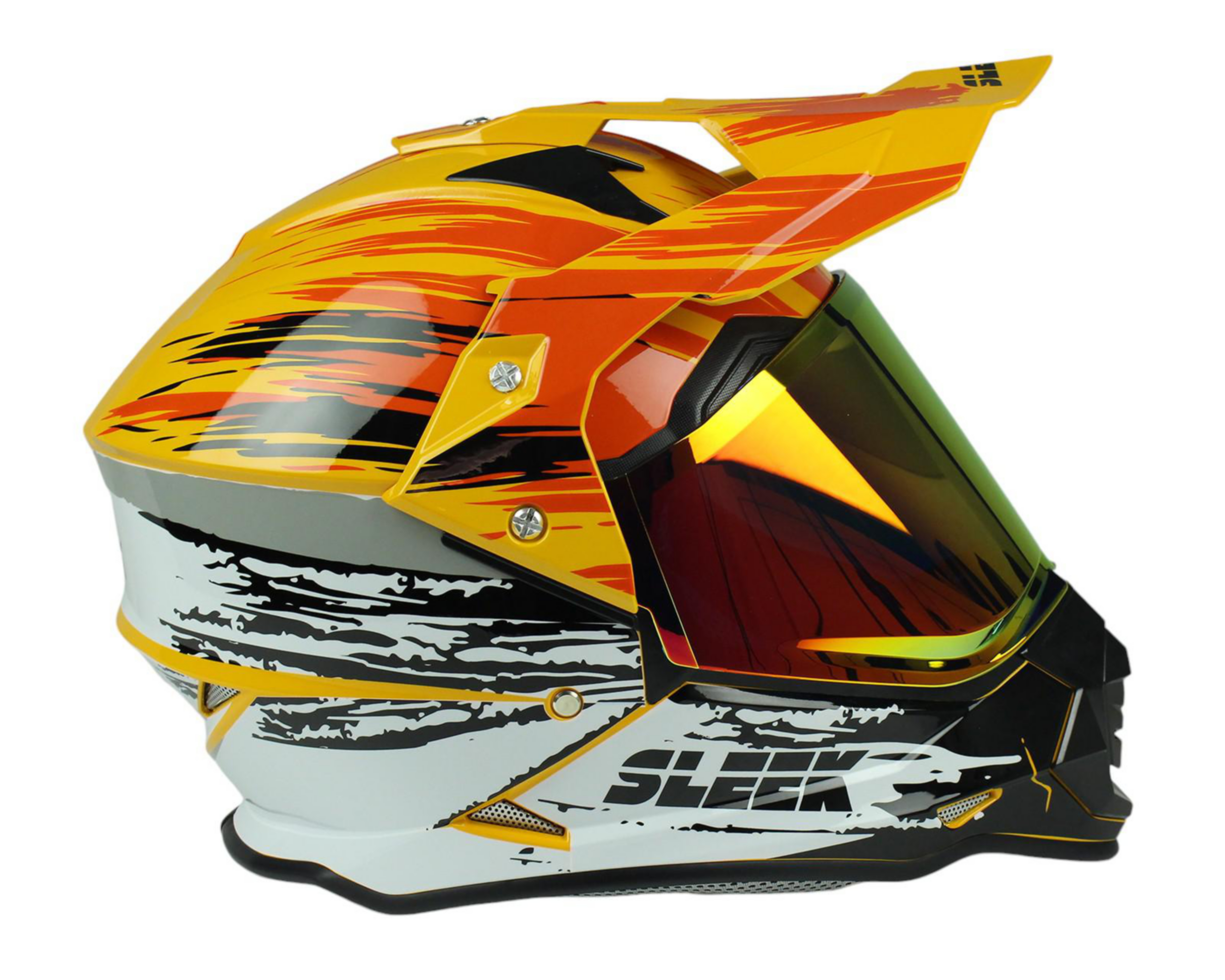 Foto 5 | Casco para Motociclista Sleek Extragrande Amarillo