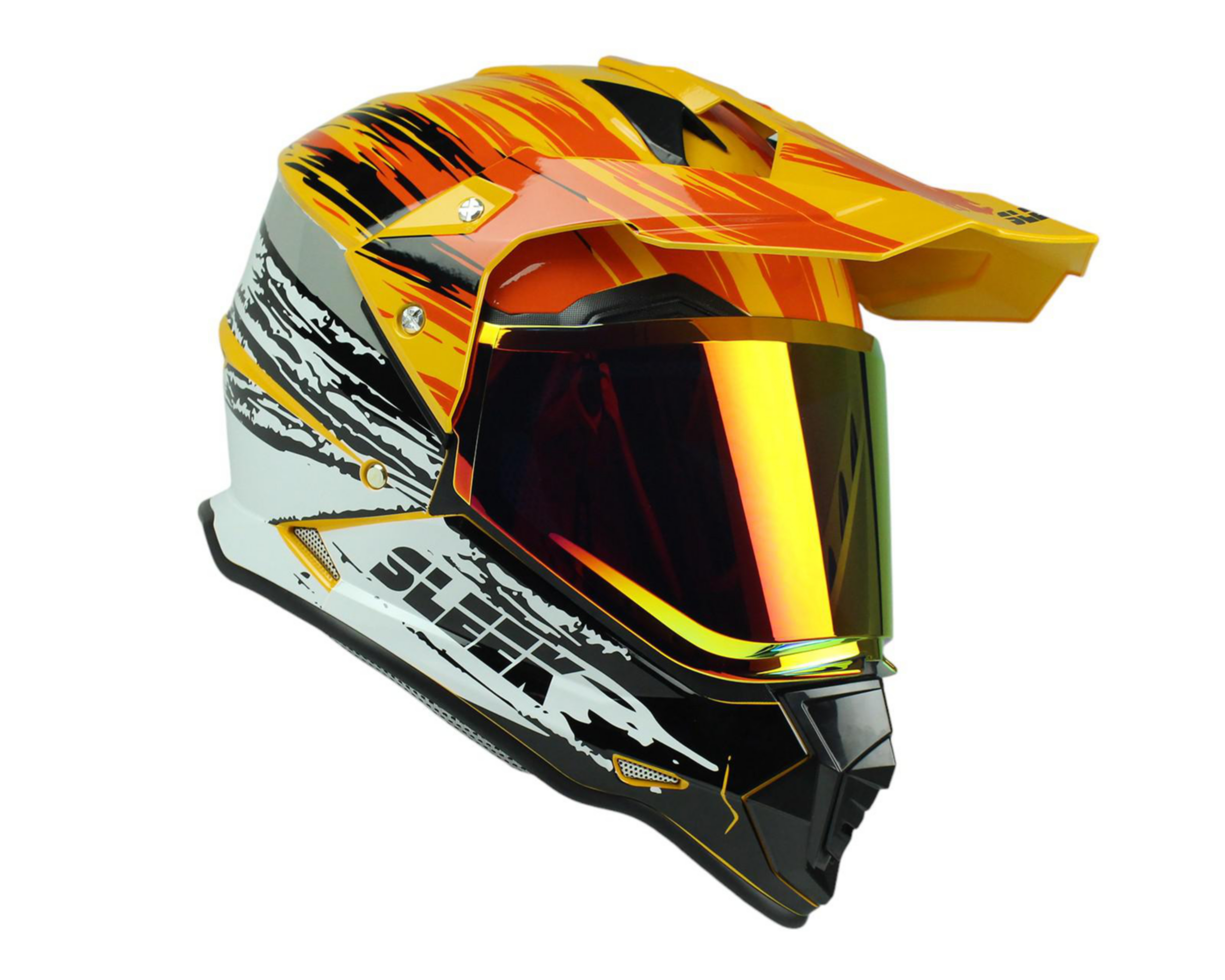 Foto 6 | Casco para Motociclista Sleek Extragrande Amarillo