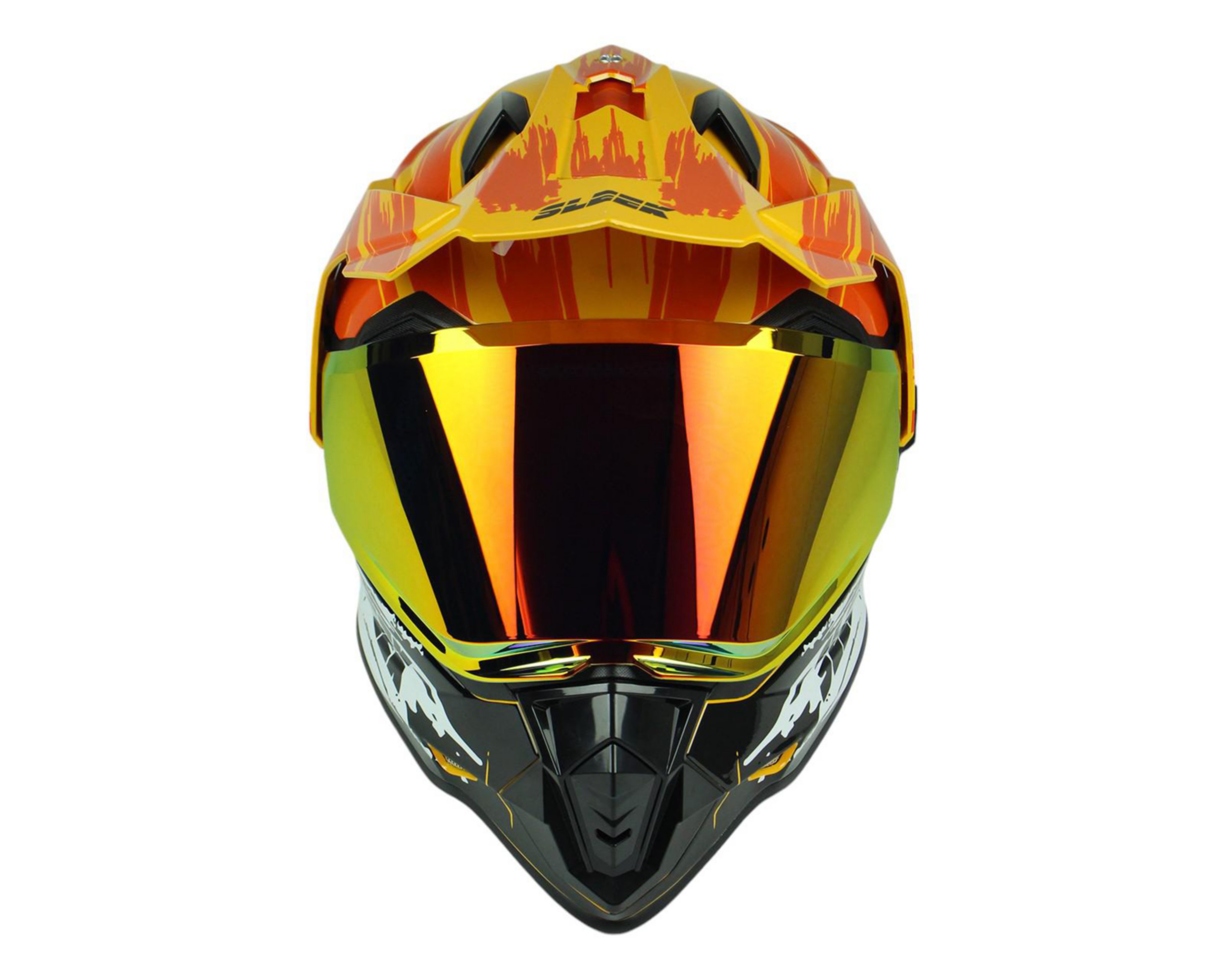 Foto 8 pulgar | Casco para Motociclista Sleek Extragrande Amarillo