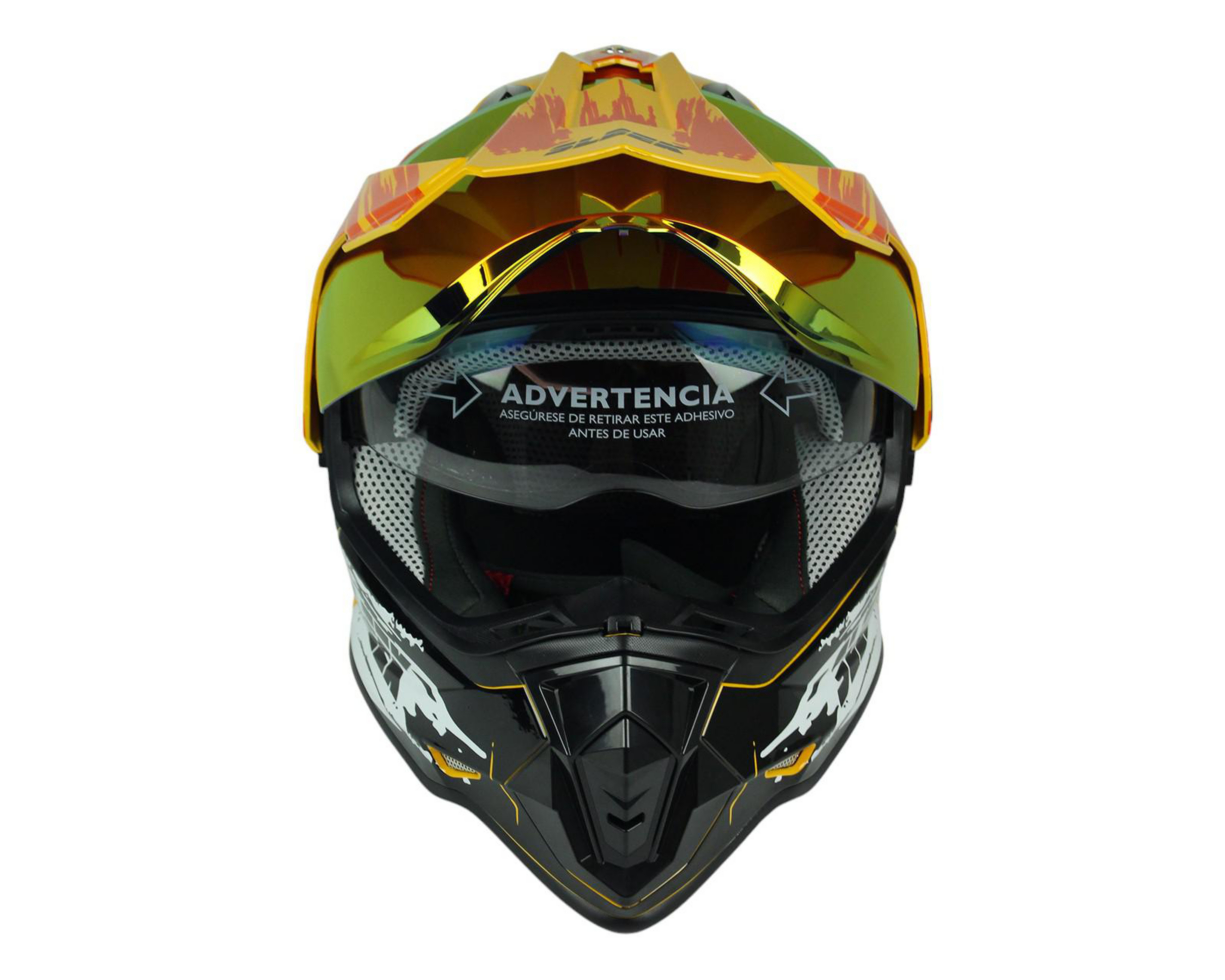 Foto 8 | Casco para Motociclista Sleek Extragrande Amarillo