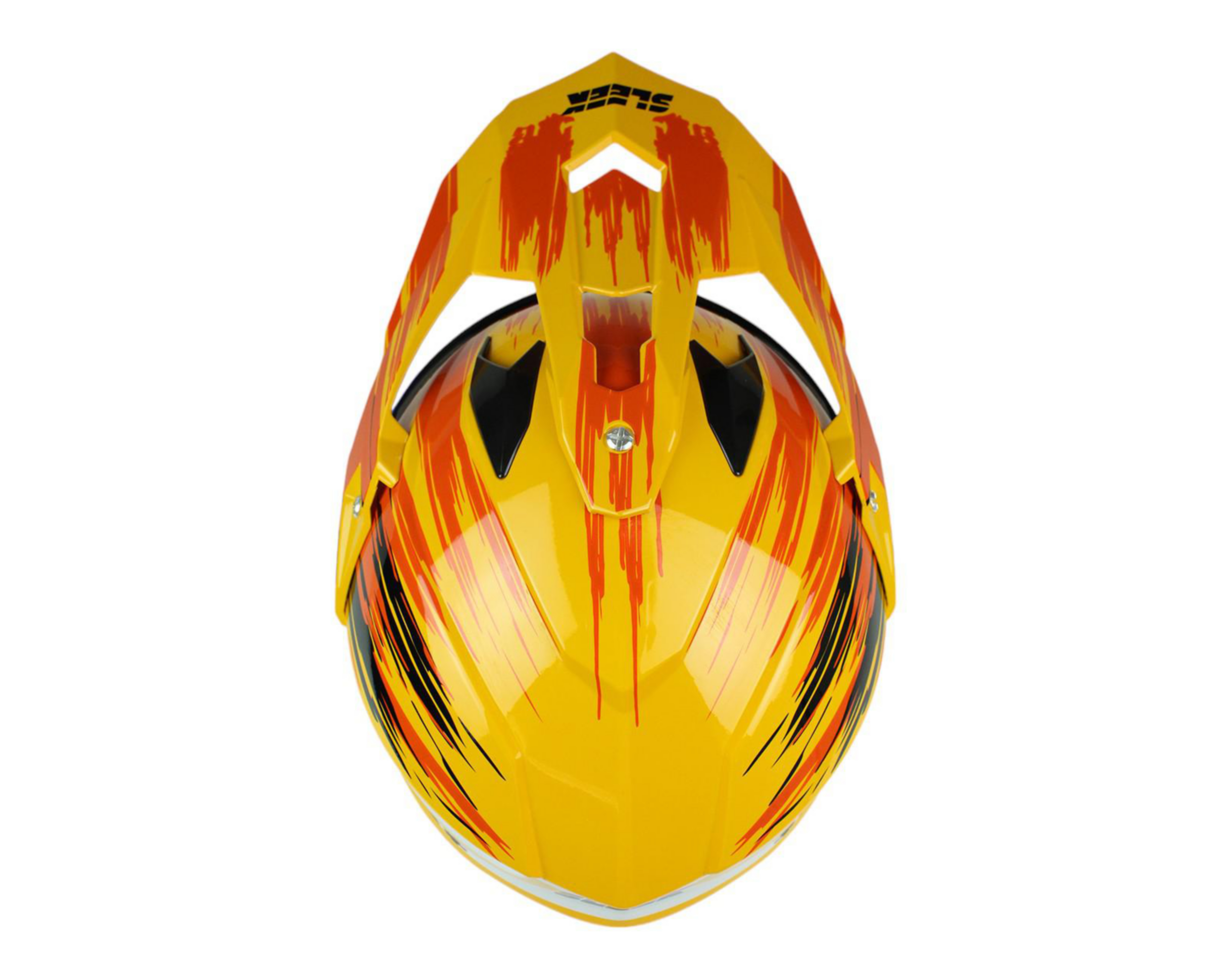 Foto 10 pulgar | Casco para Motociclista Sleek Extragrande Amarillo