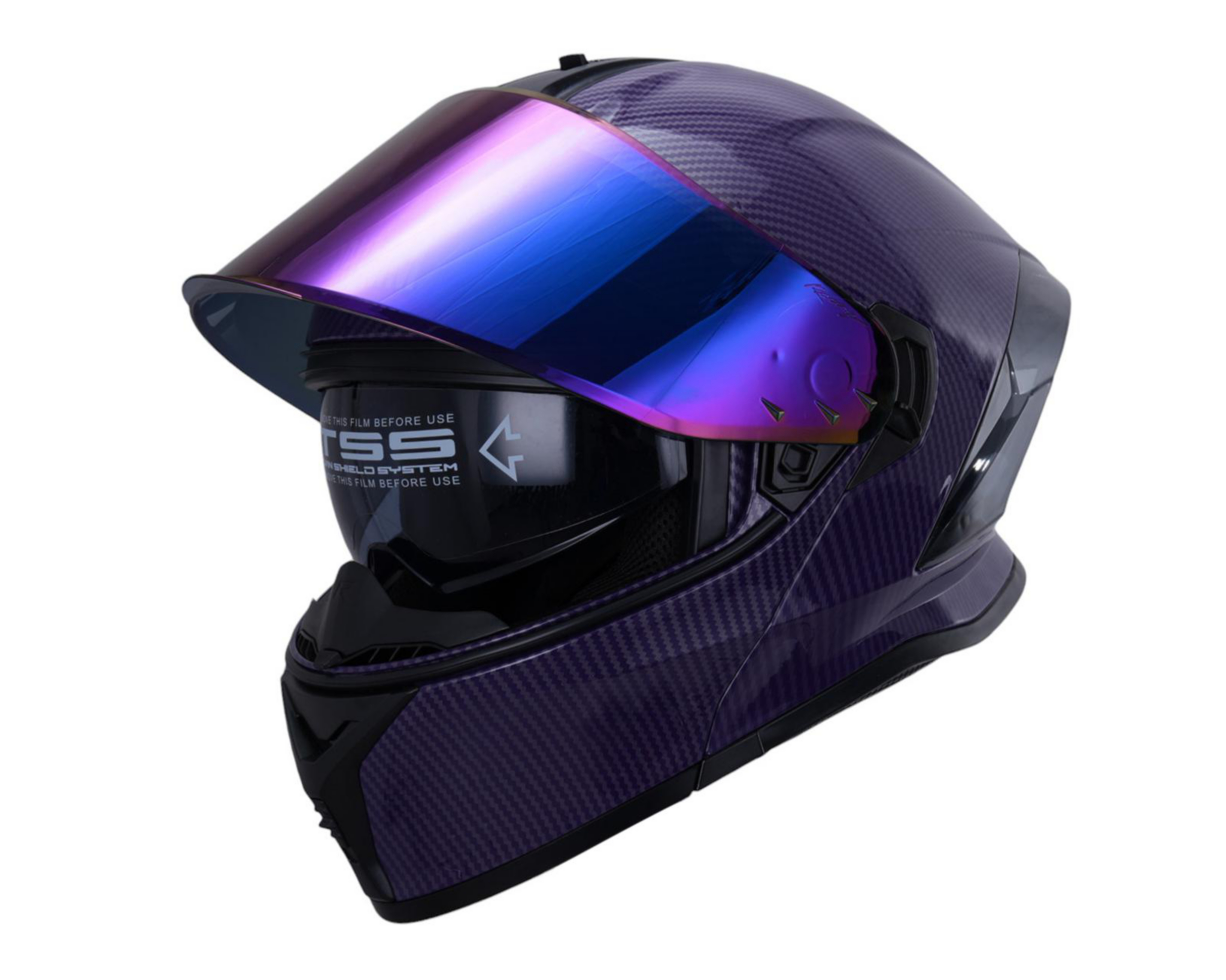 Casco para Motociclista Brumm Mediano Morado Abatible