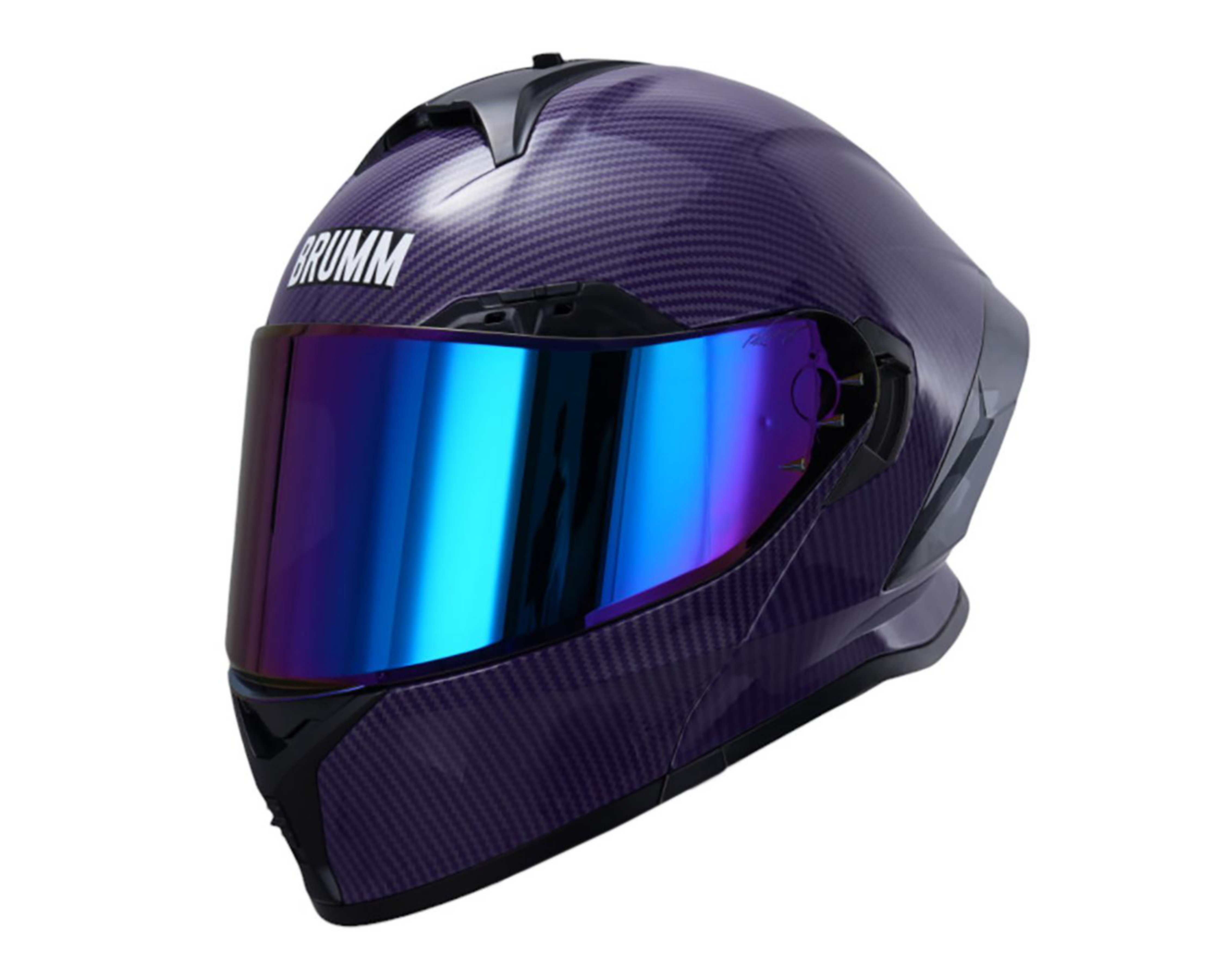 Foto 2 | Casco para Motociclista Brumm Mediano Morado Abatible