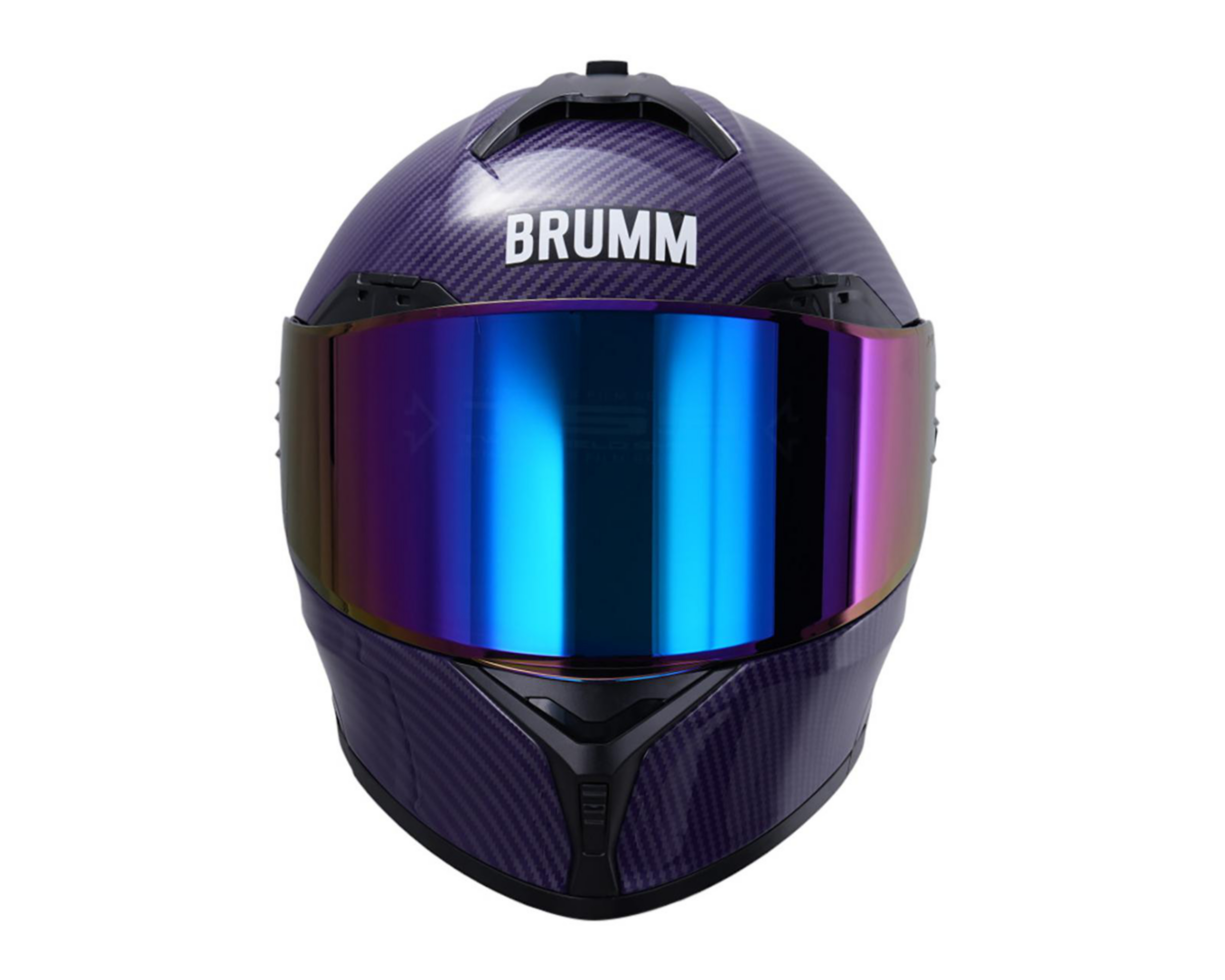 Foto 5 | Casco para Motociclista Brumm Mediano Morado Abatible