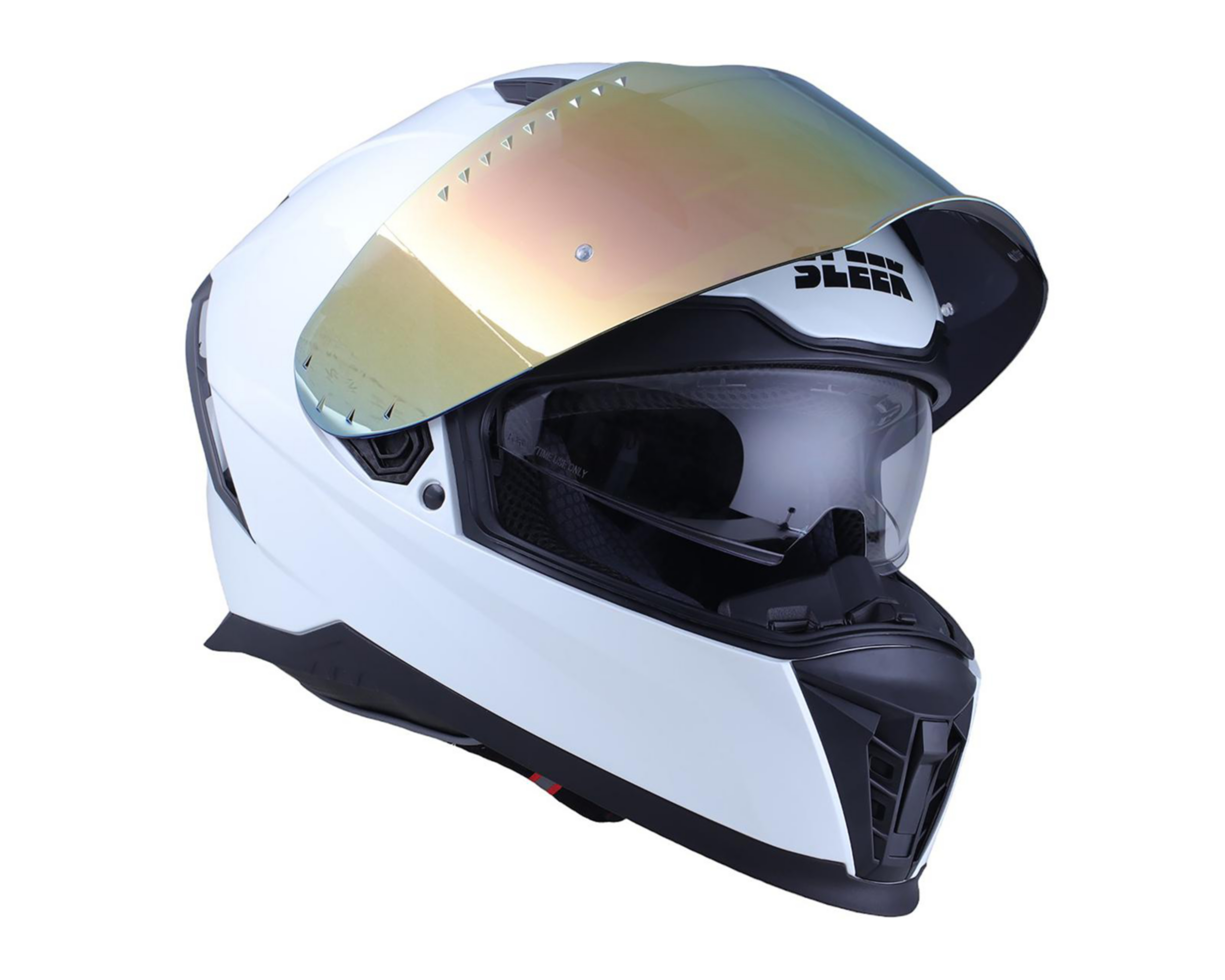 Casco para Motociclista Sleek Mediano Blanco Abatible