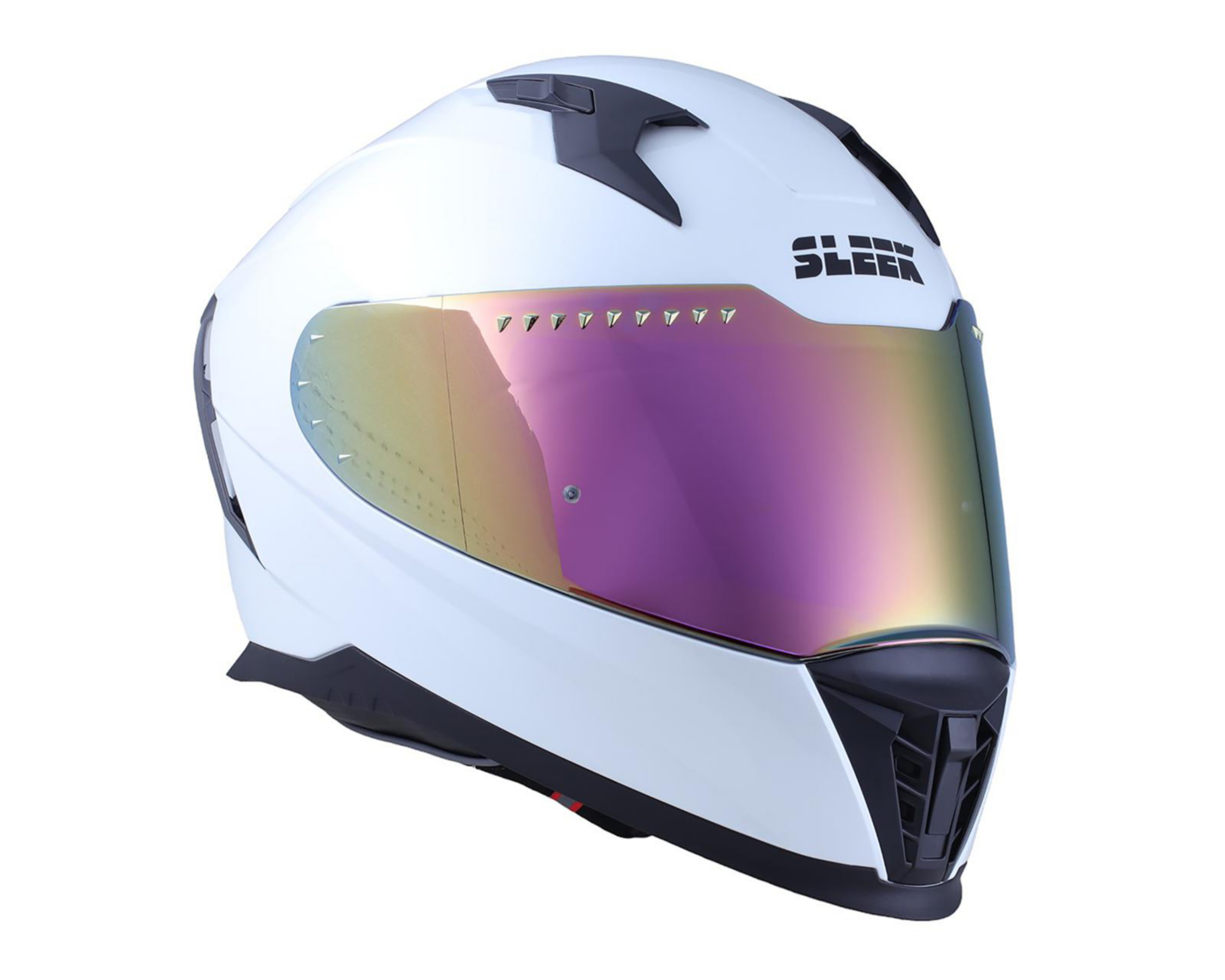 Foto 2 | Casco para Motociclista Sleek Mediano Blanco Abatible