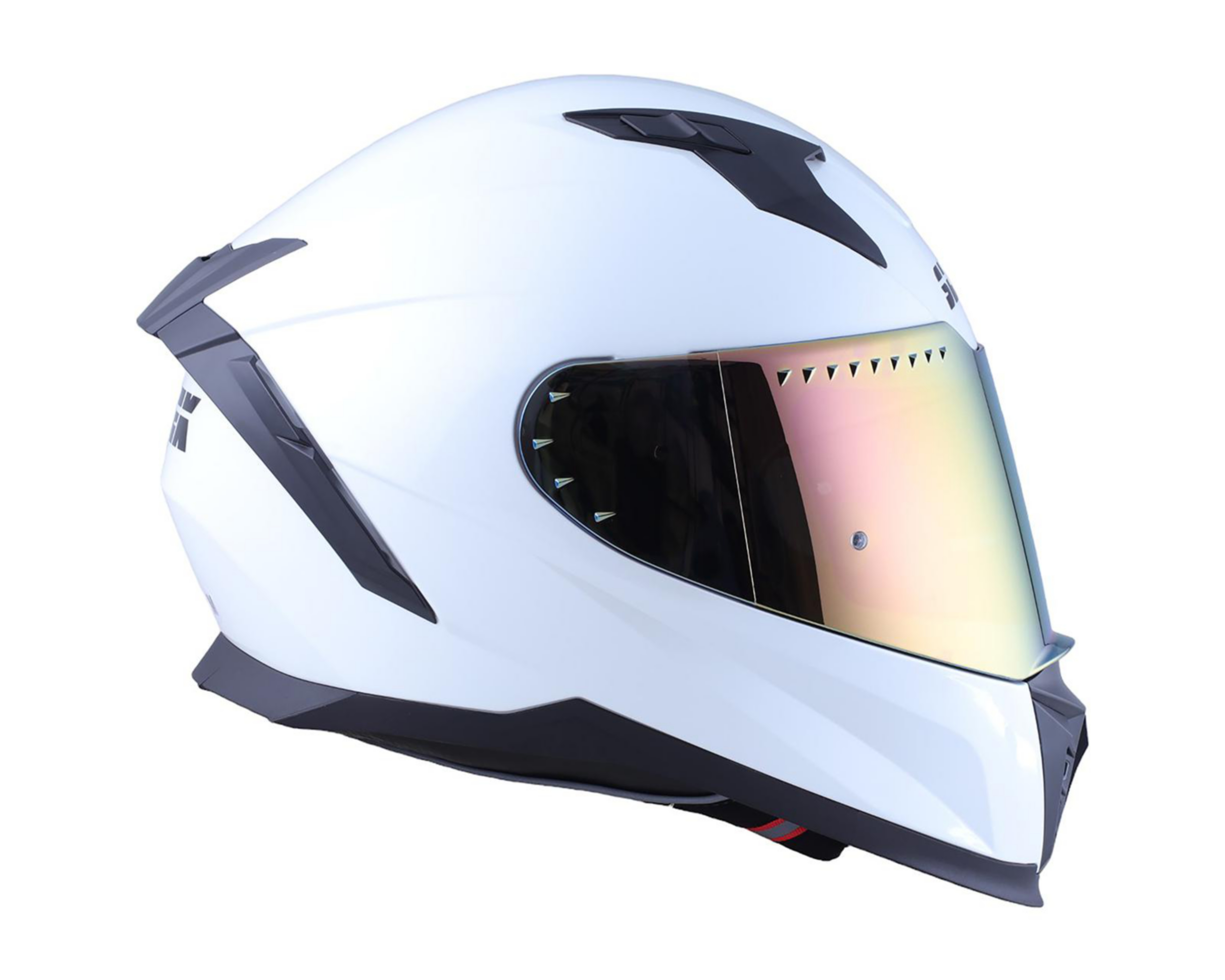 Foto 4 pulgar | Casco para Motociclista Sleek Mediano Blanco Abatible