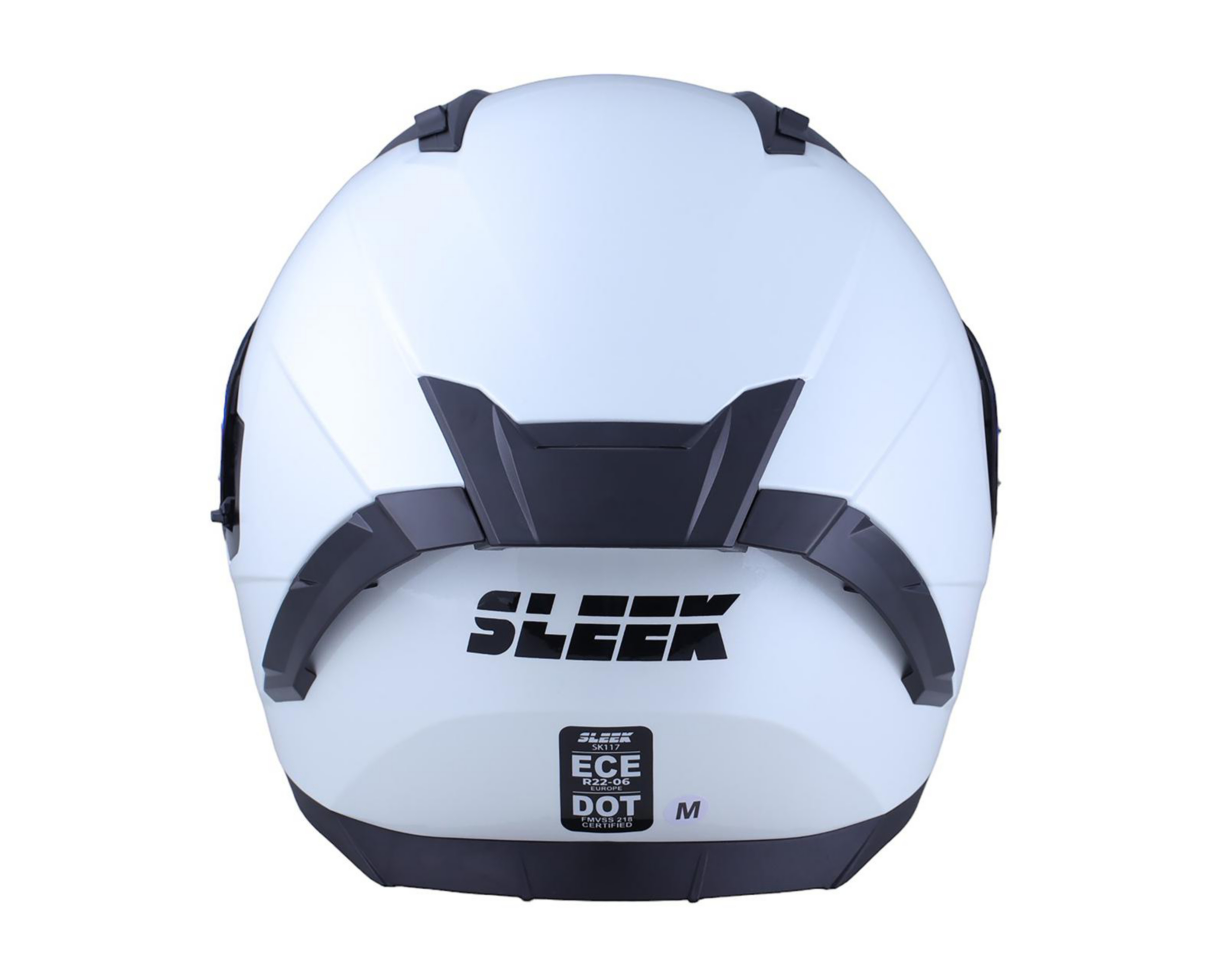 Foto 5 pulgar | Casco para Motociclista Sleek Mediano Blanco Abatible