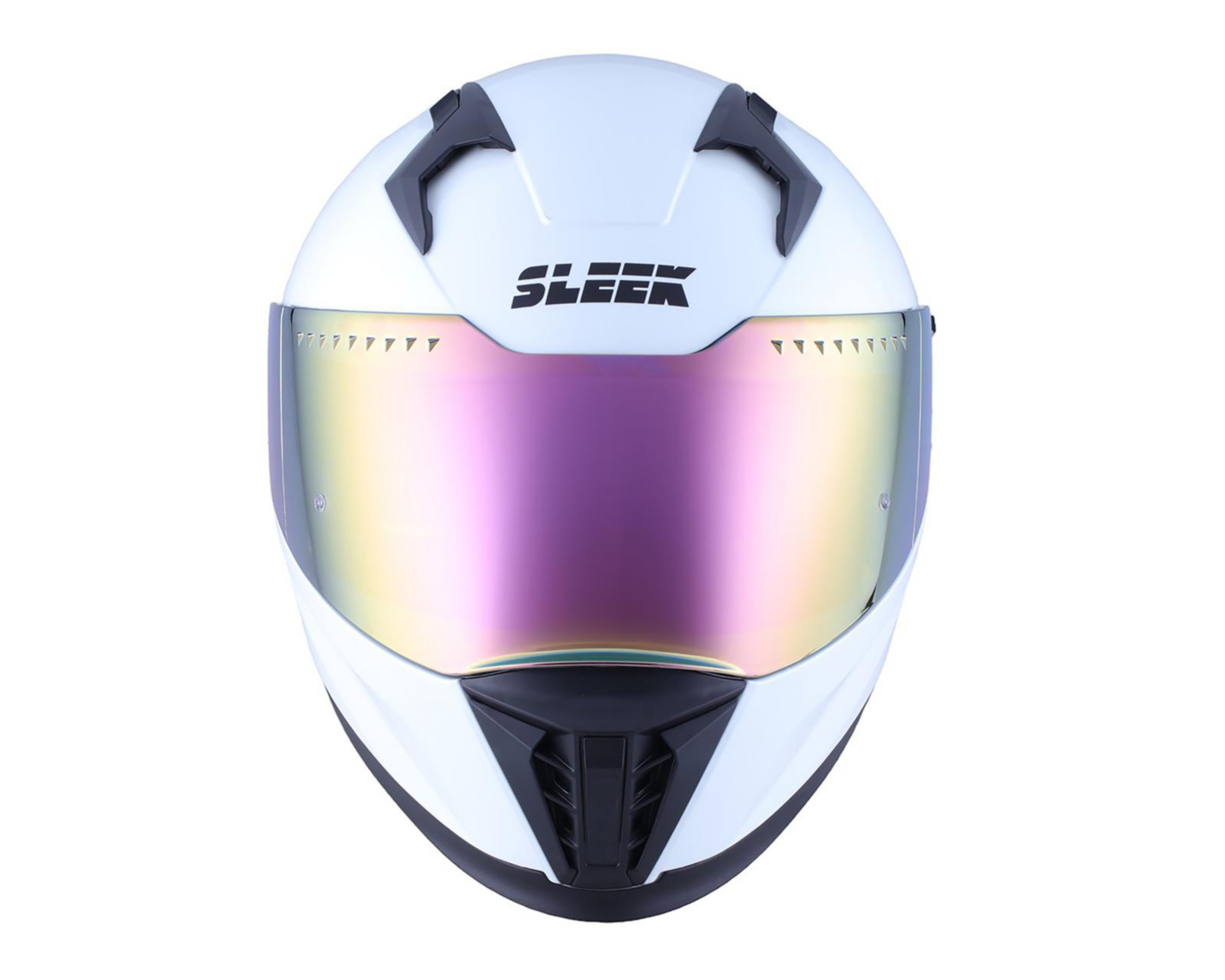 Foto 6 pulgar | Casco para Motociclista Sleek Mediano Blanco Abatible