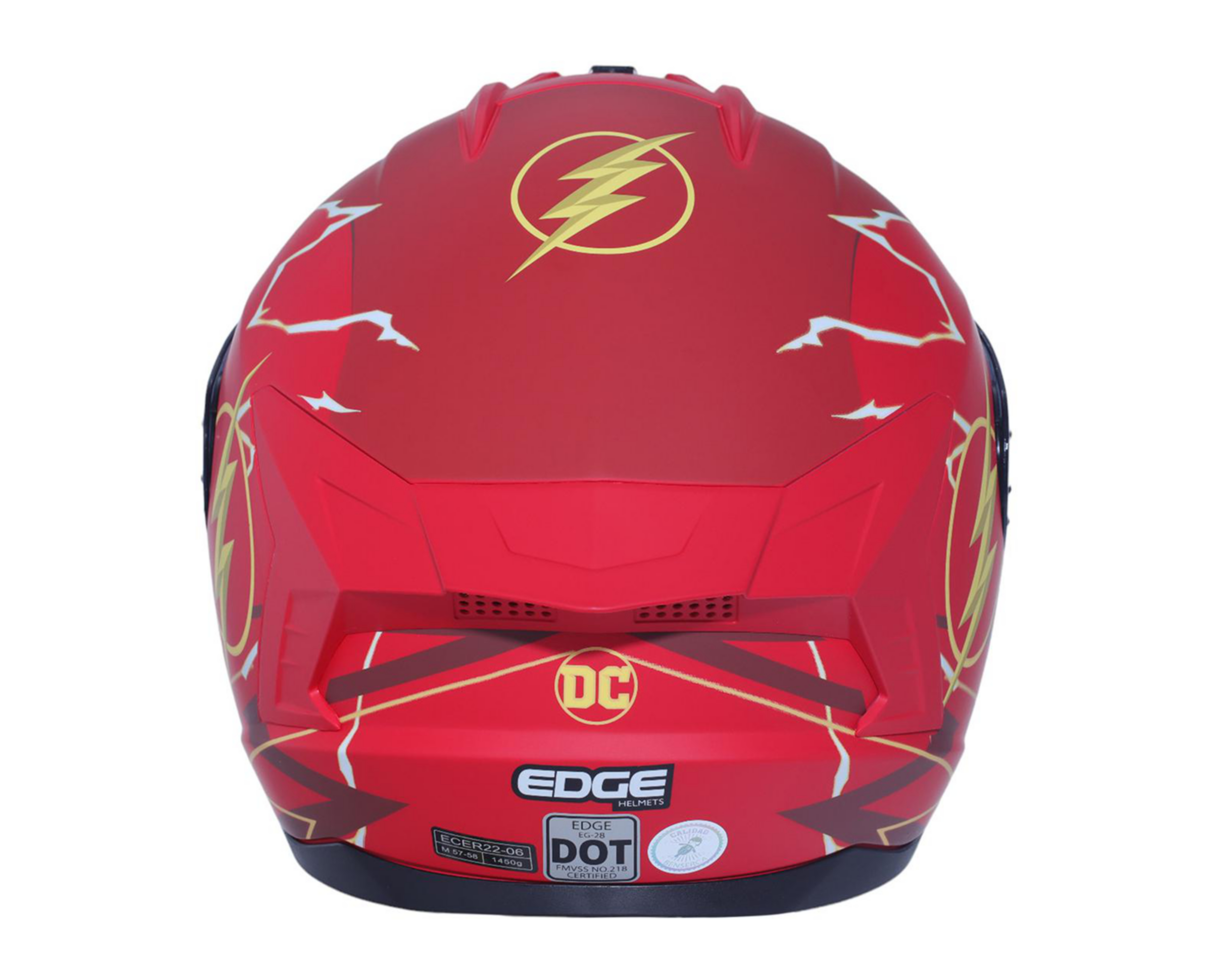 Foto 5 | Casco para Motociclista Edge Mediano Rojo DC Flash