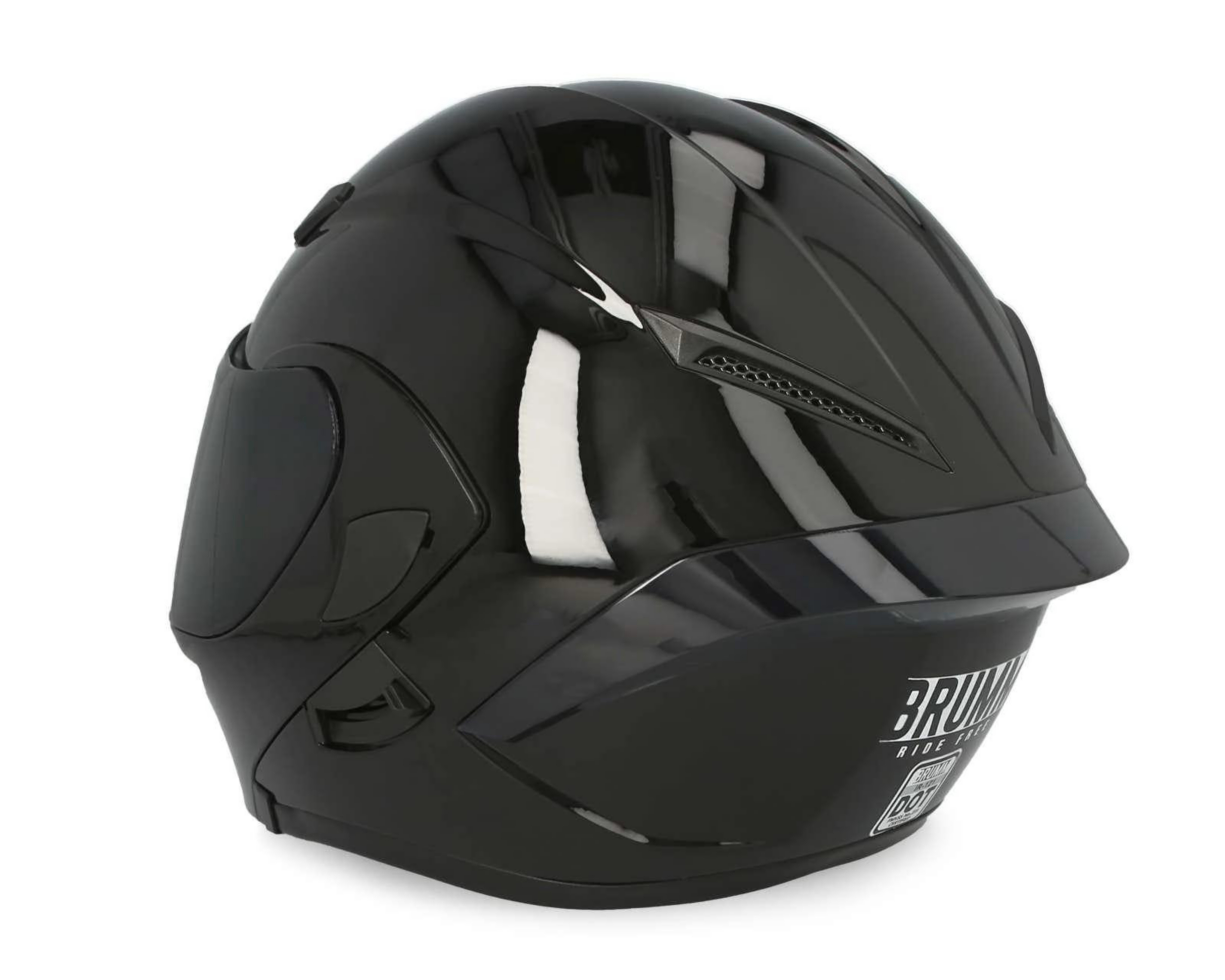 Foto 5 pulgar | Casco para Motociclista Brumm Mediano Negro