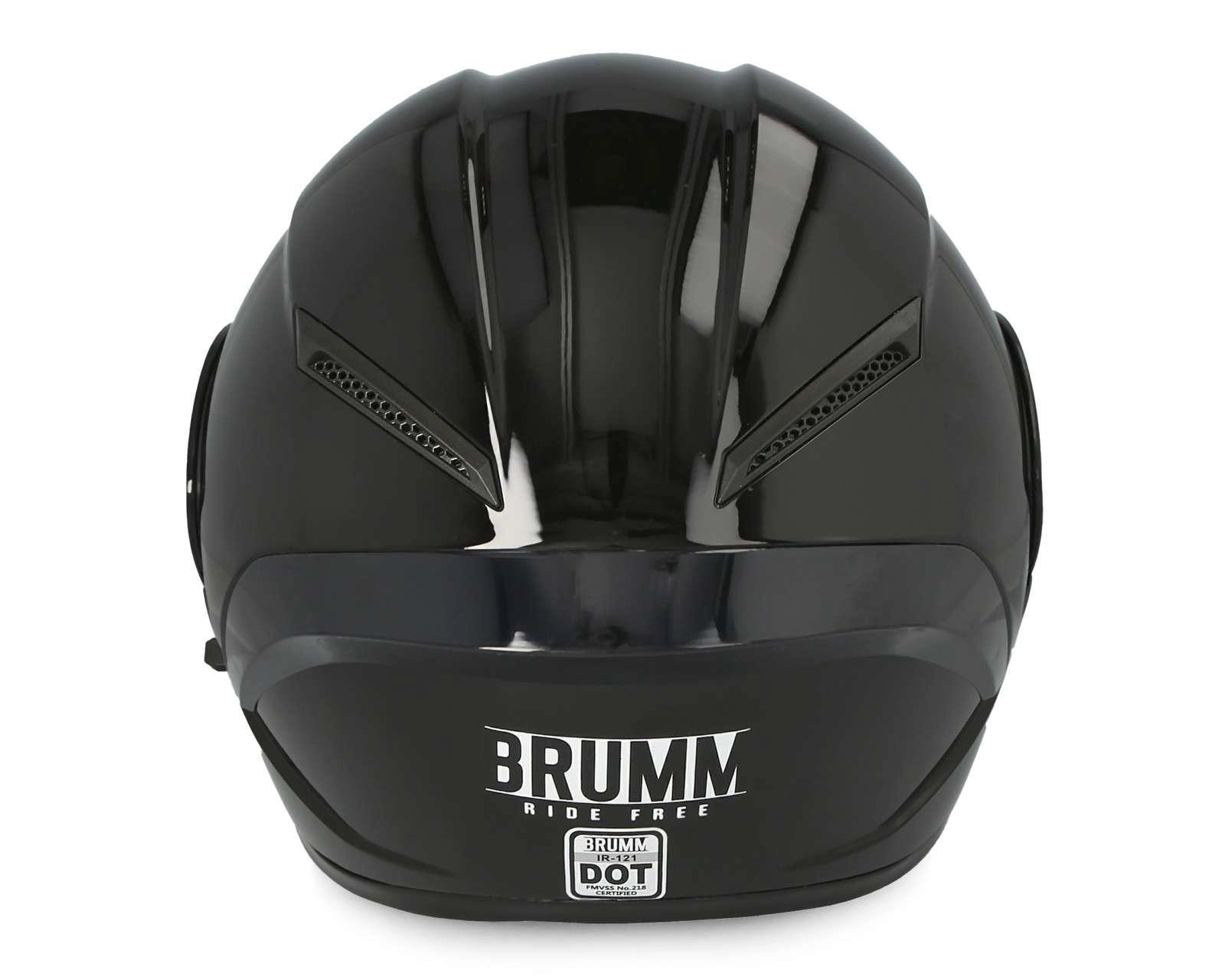 Foto 6 pulgar | Casco para Motociclista Brumm Grande Negro