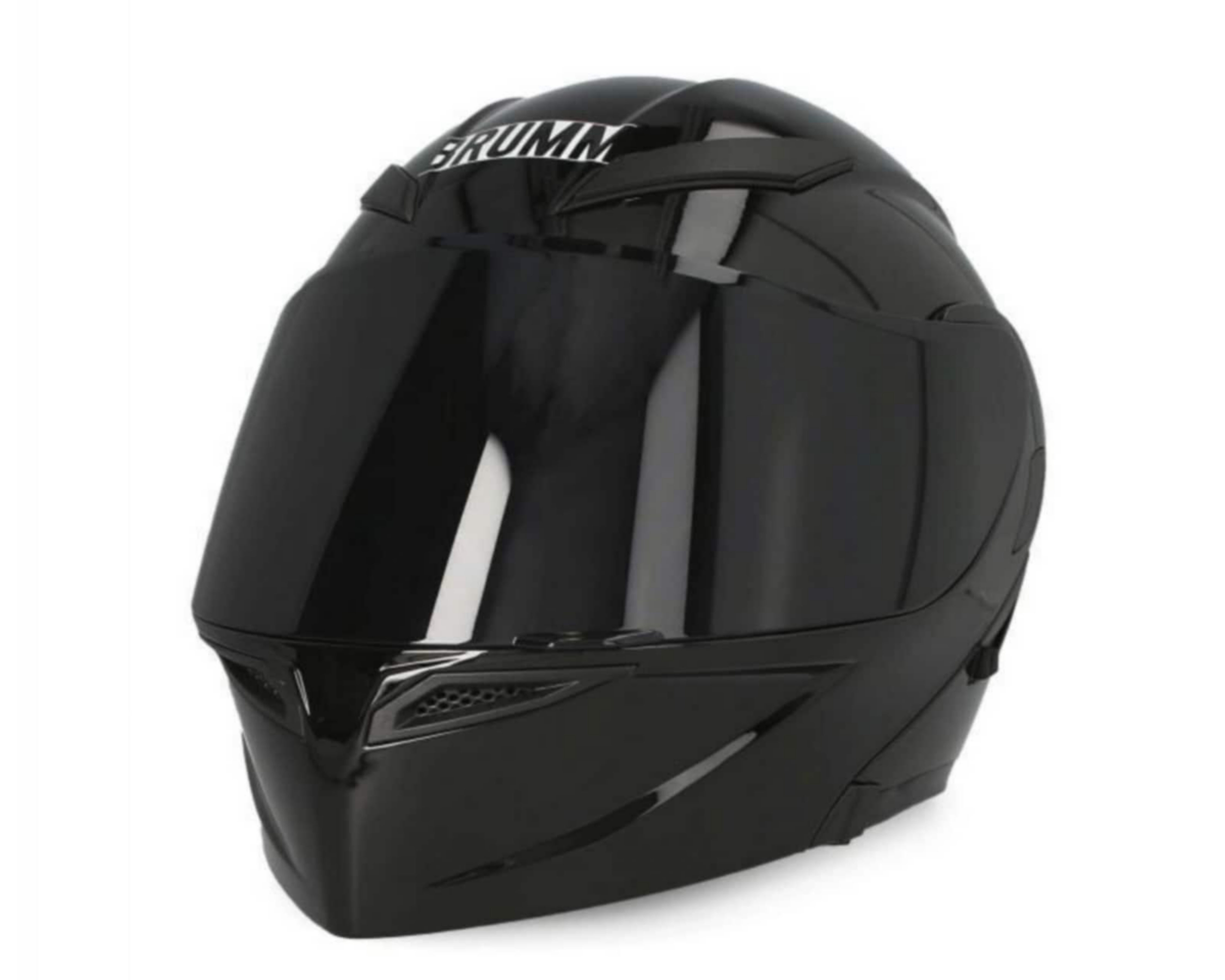 Foto 3 pulgar | Casco para Motociclista Brumm Extragrande Negro