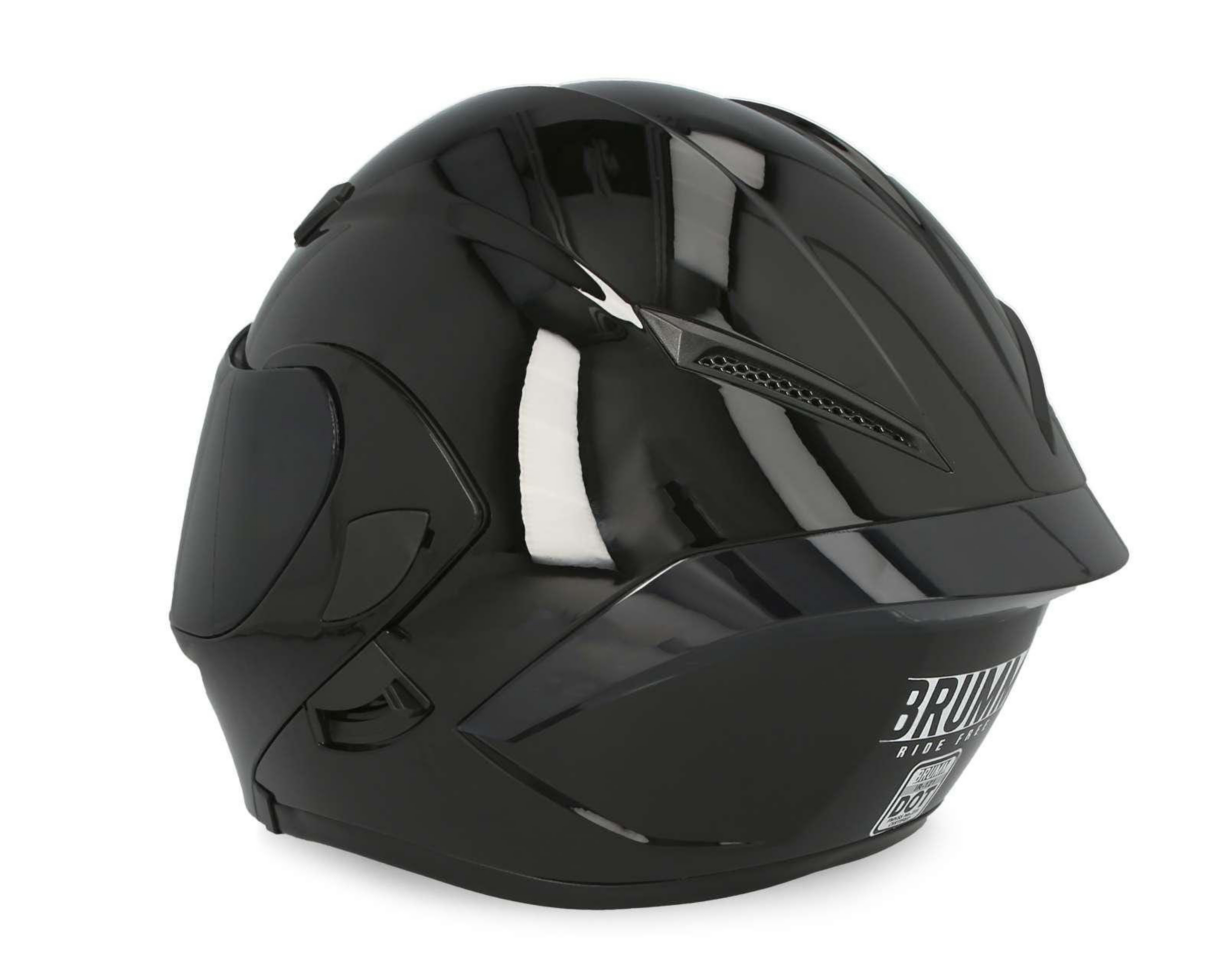 Foto 5 pulgar | Casco para Motociclista Brumm Extragrande Negro