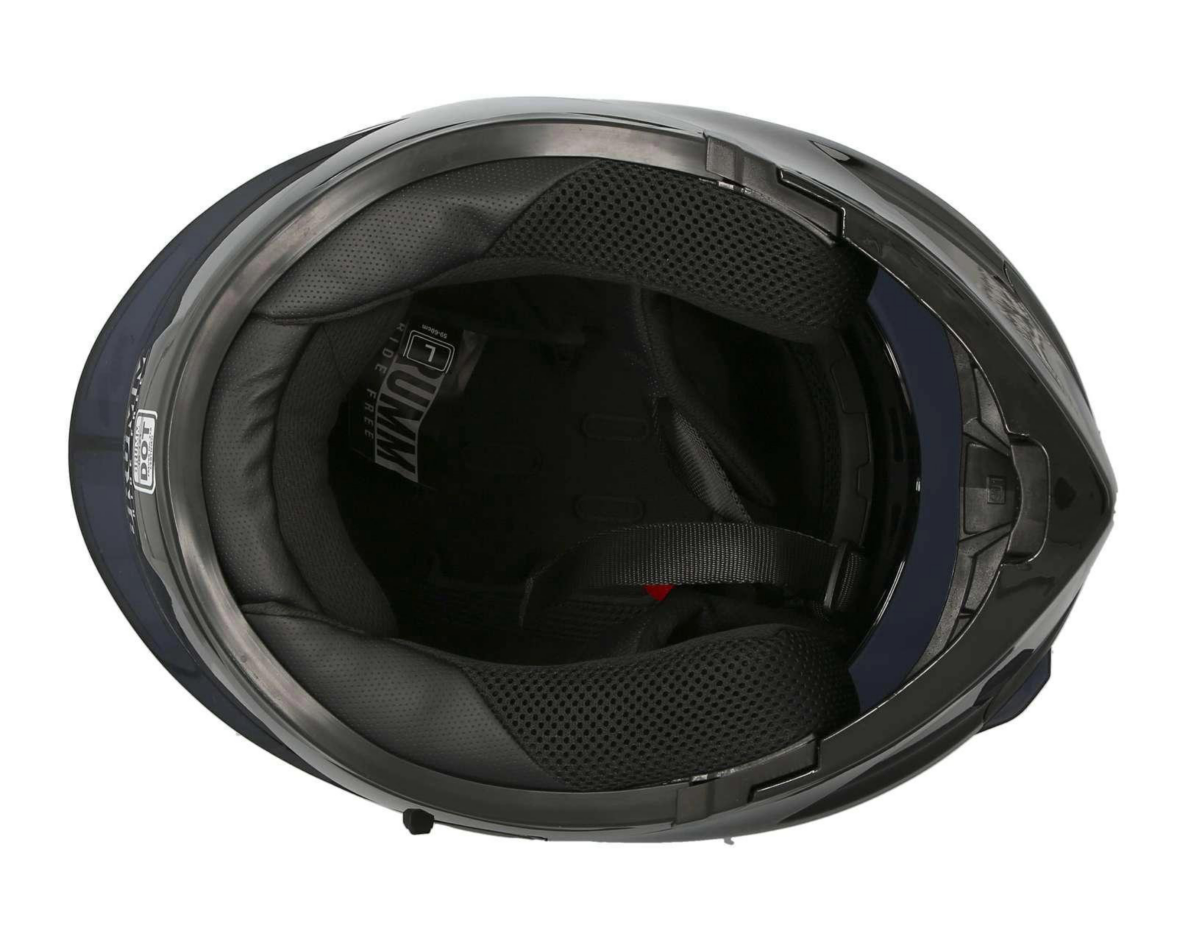 Foto 9 pulgar | Casco para Motociclista Brumm Extragrande Negro