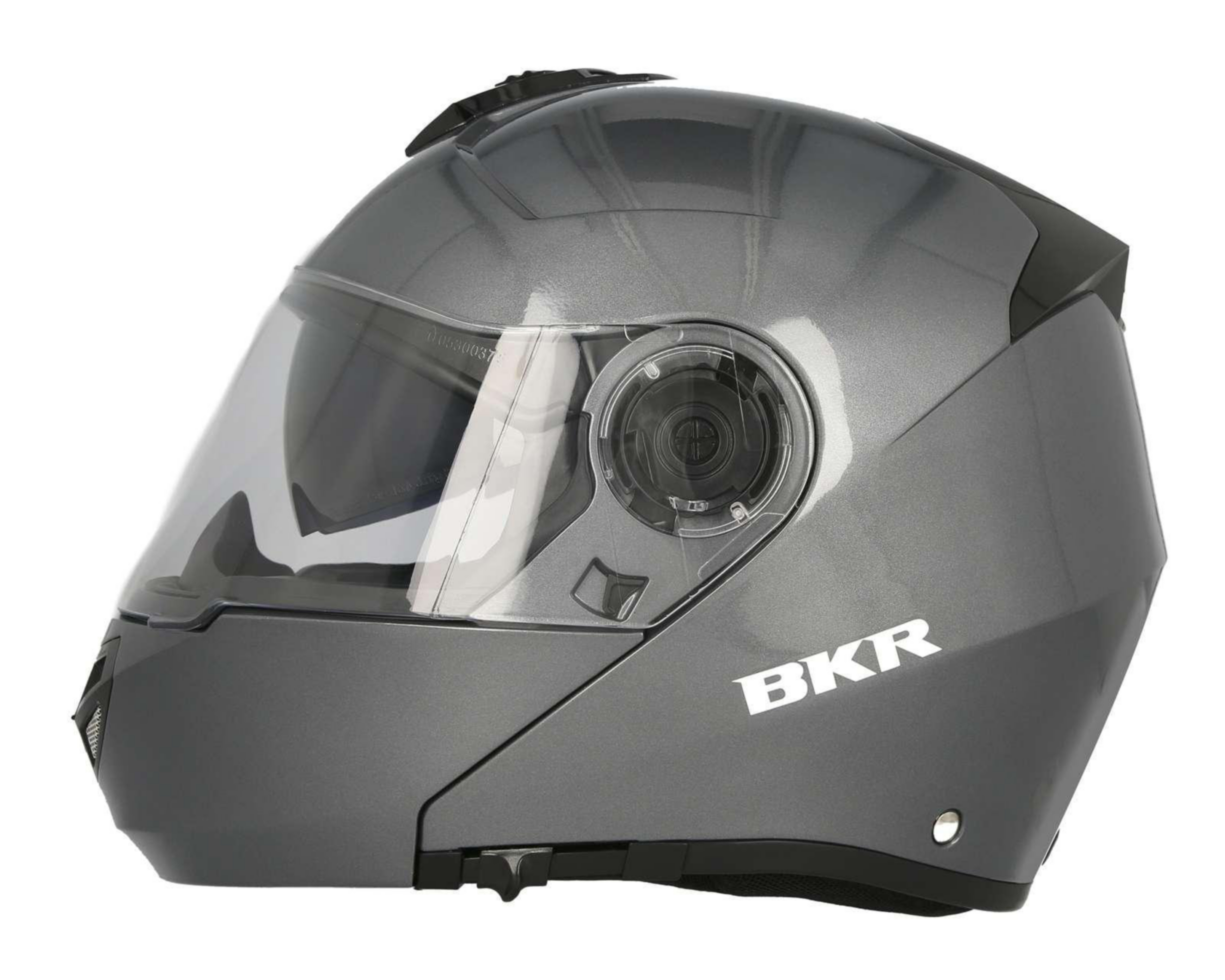 Foto 3 pulgar | Casco para Motociclista BKR Grande Gris