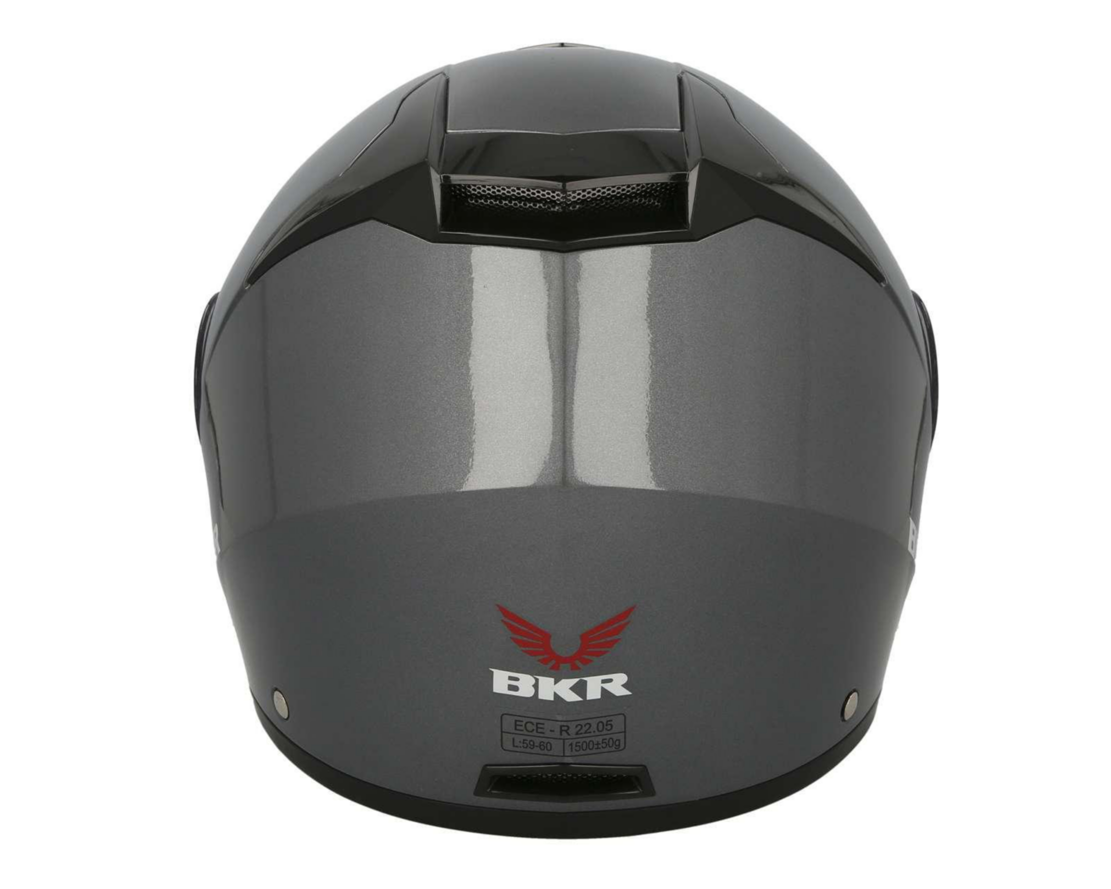 Foto 5 pulgar | Casco para Motociclista BKR Grande Gris