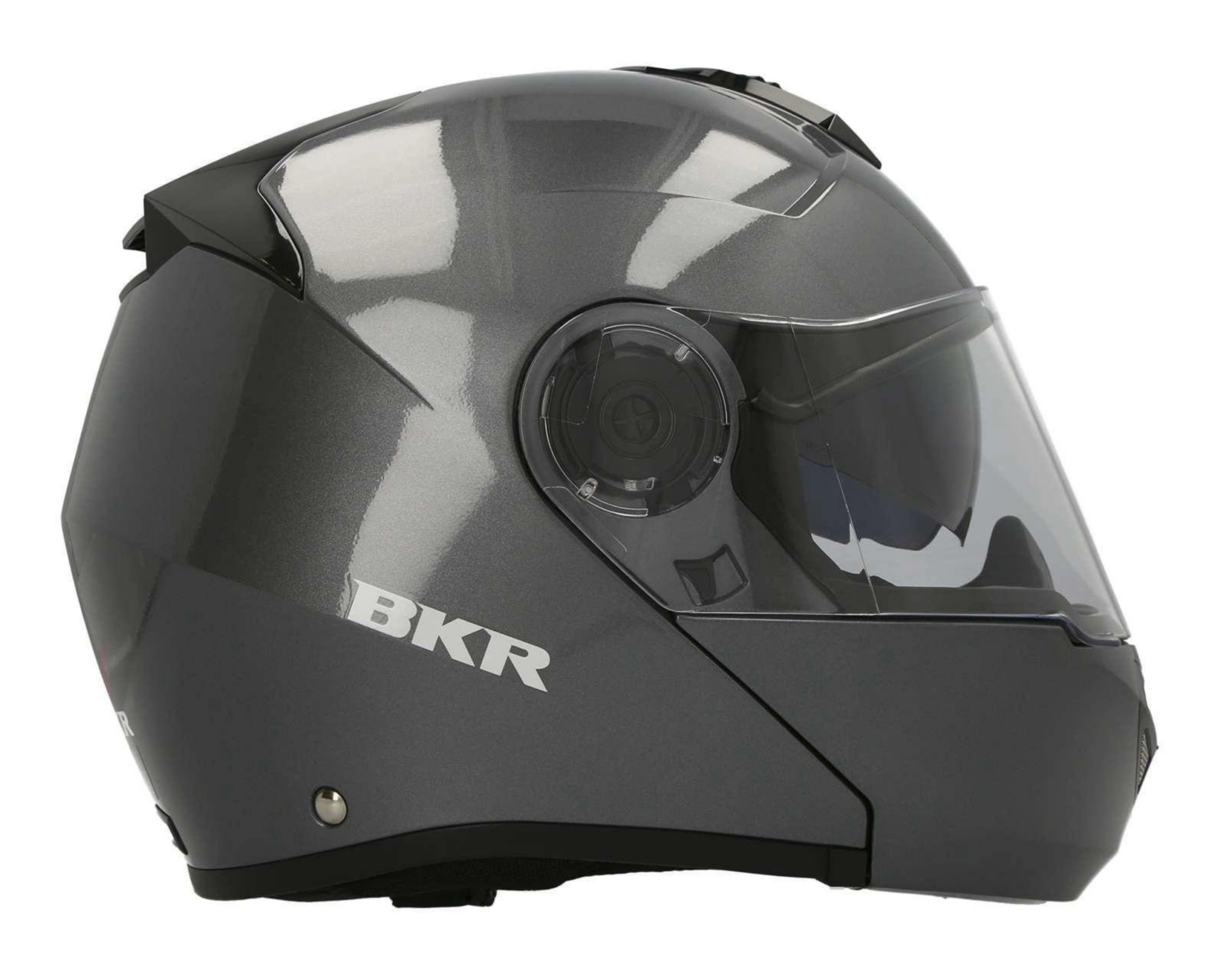 Foto 6 pulgar | Casco para Motociclista BKR Grande Gris