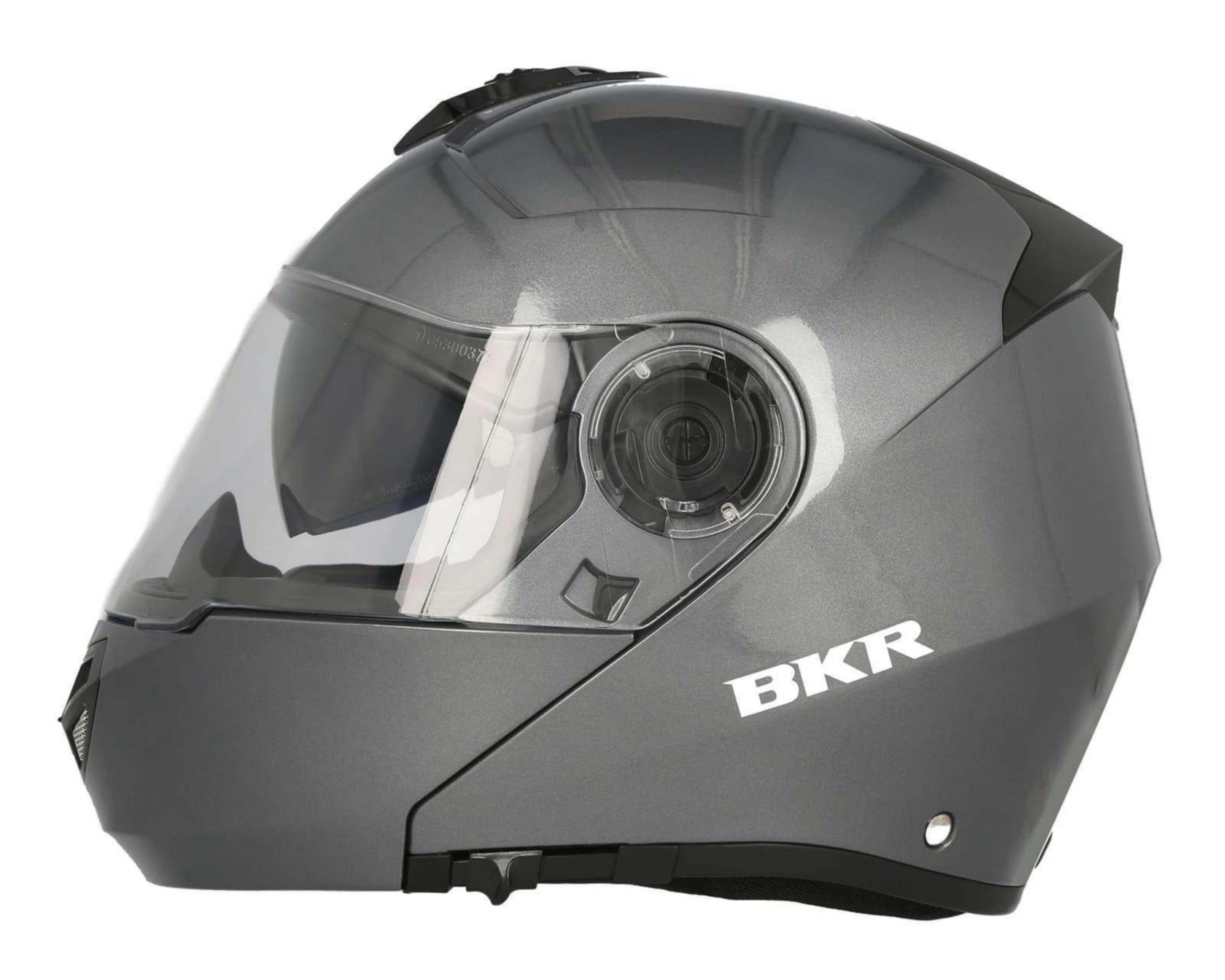 Foto 3 pulgar | Casco para Motociclista BKR Extragrande Gris