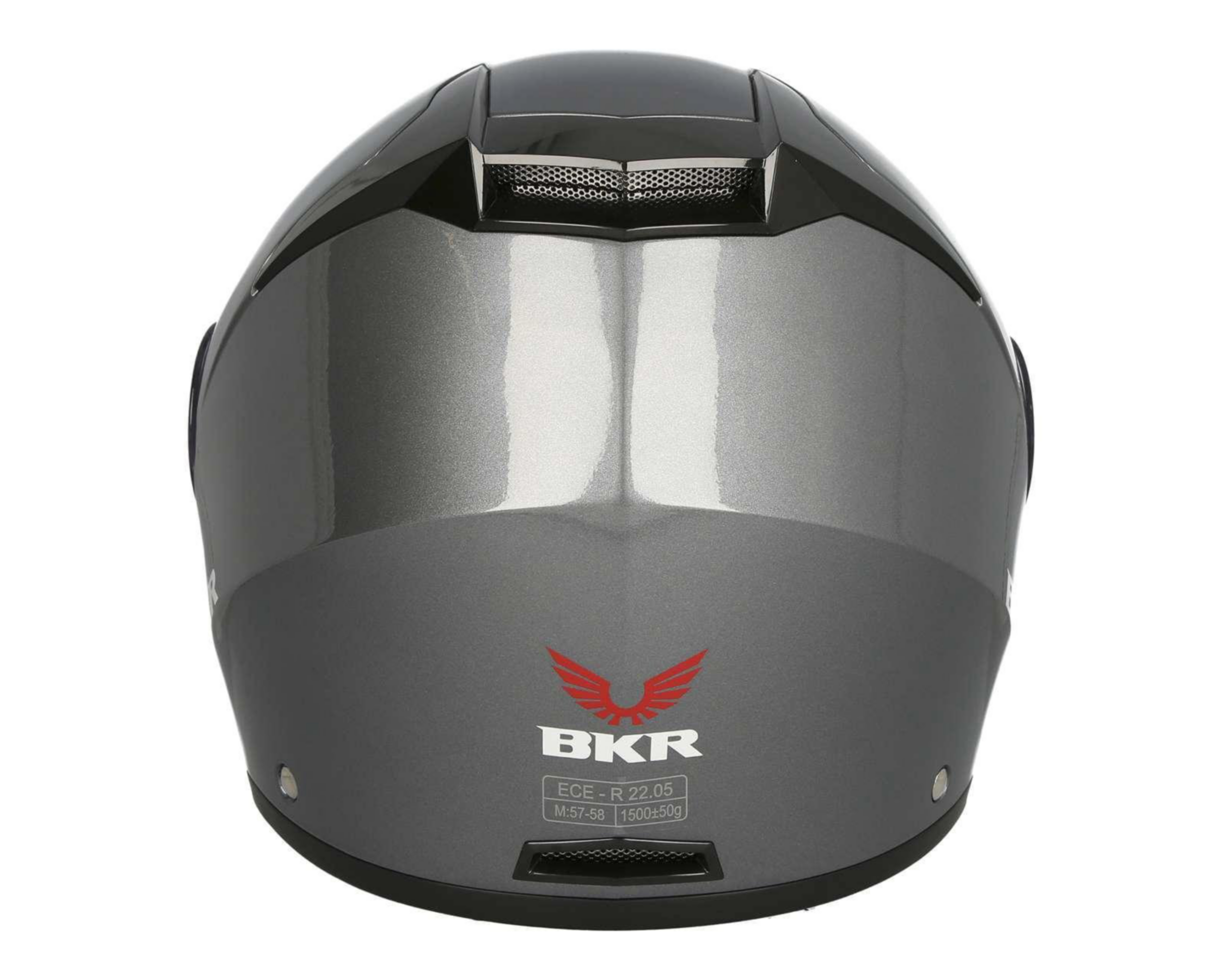 Foto 5 pulgar | Casco para Motociclista BKR Extragrande Gris