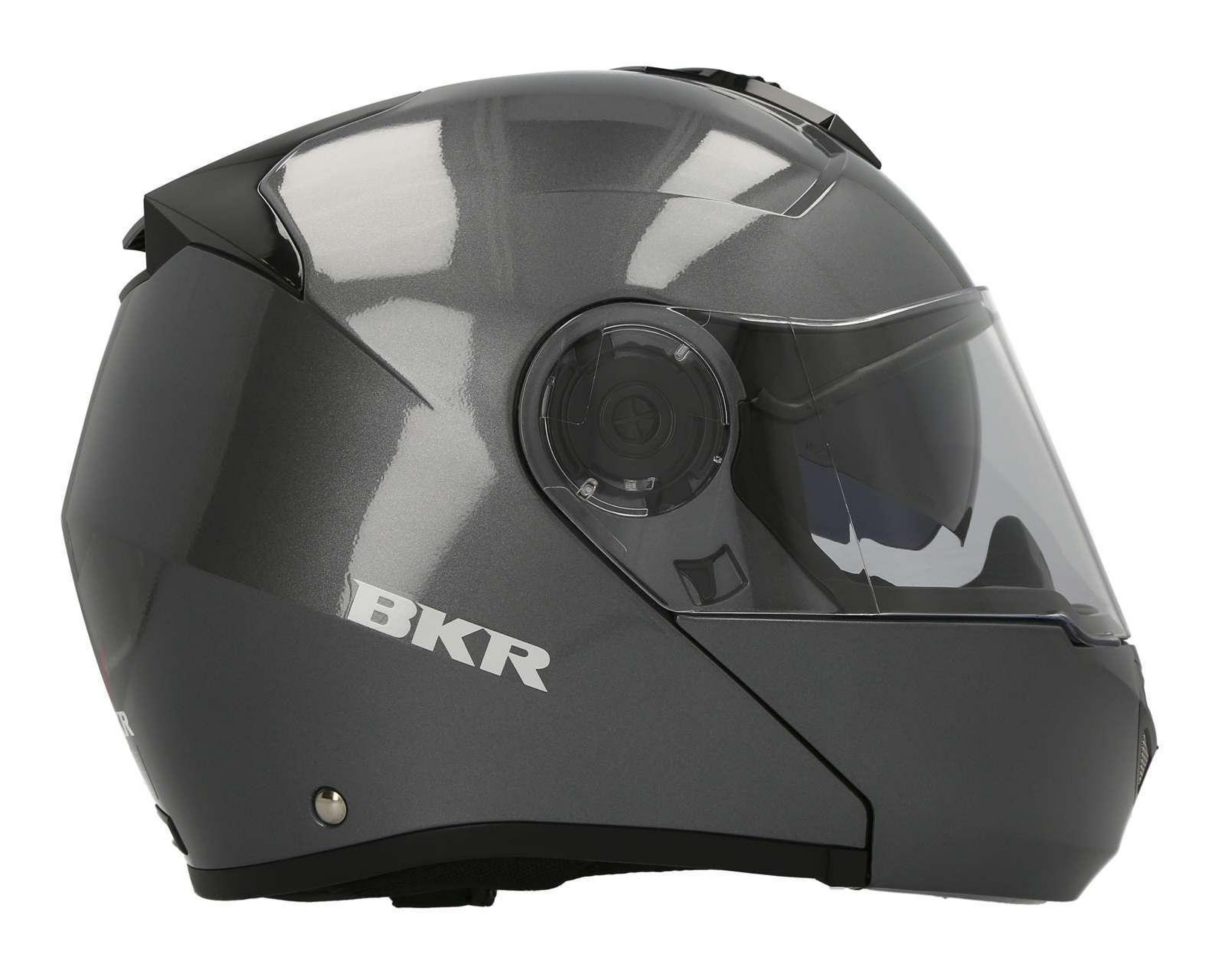 Foto 6 pulgar | Casco para Motociclista BKR Extragrande Gris